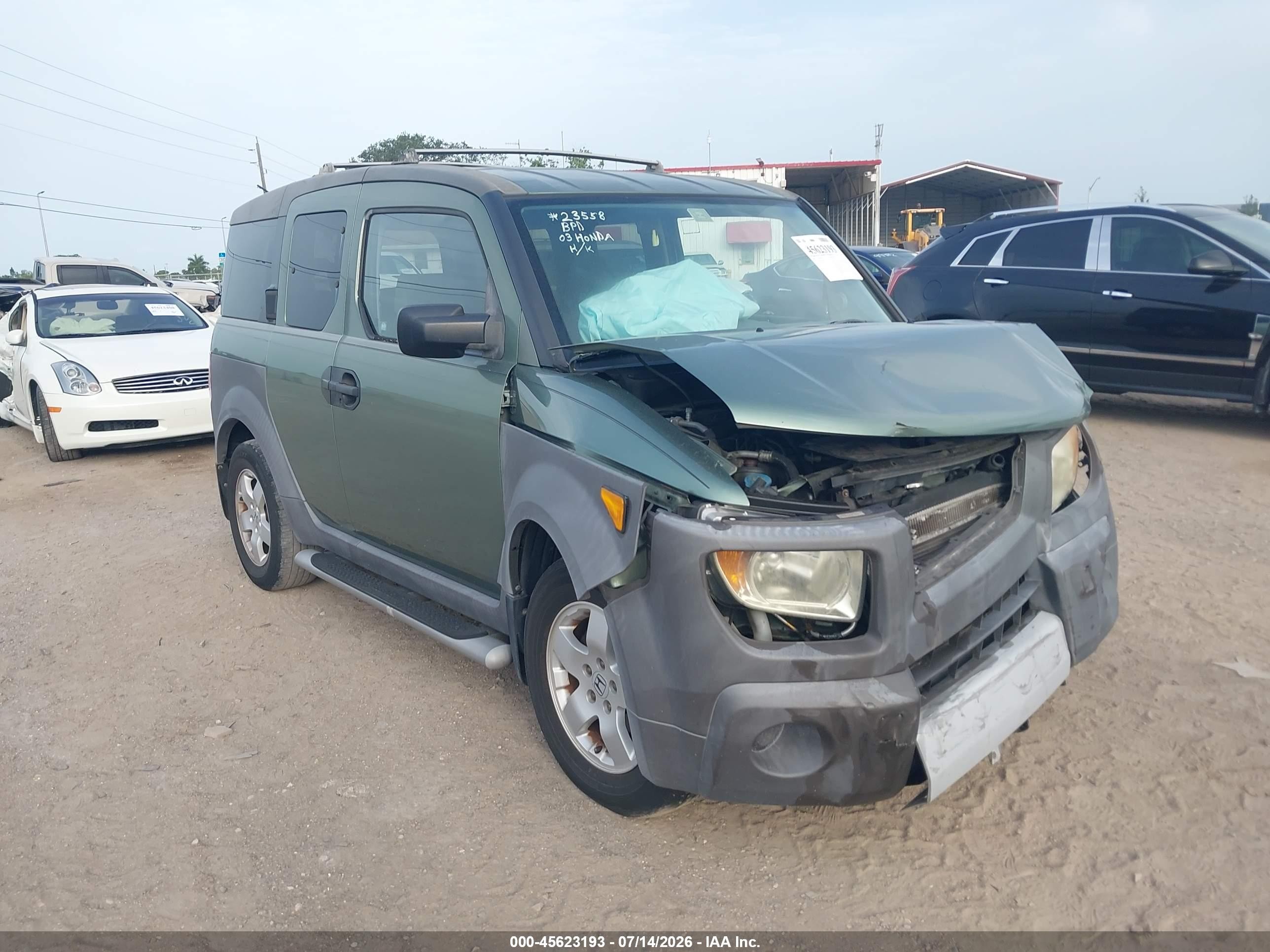 2003 Honda Element Ex Green vin: 5J6YH18513L004010
