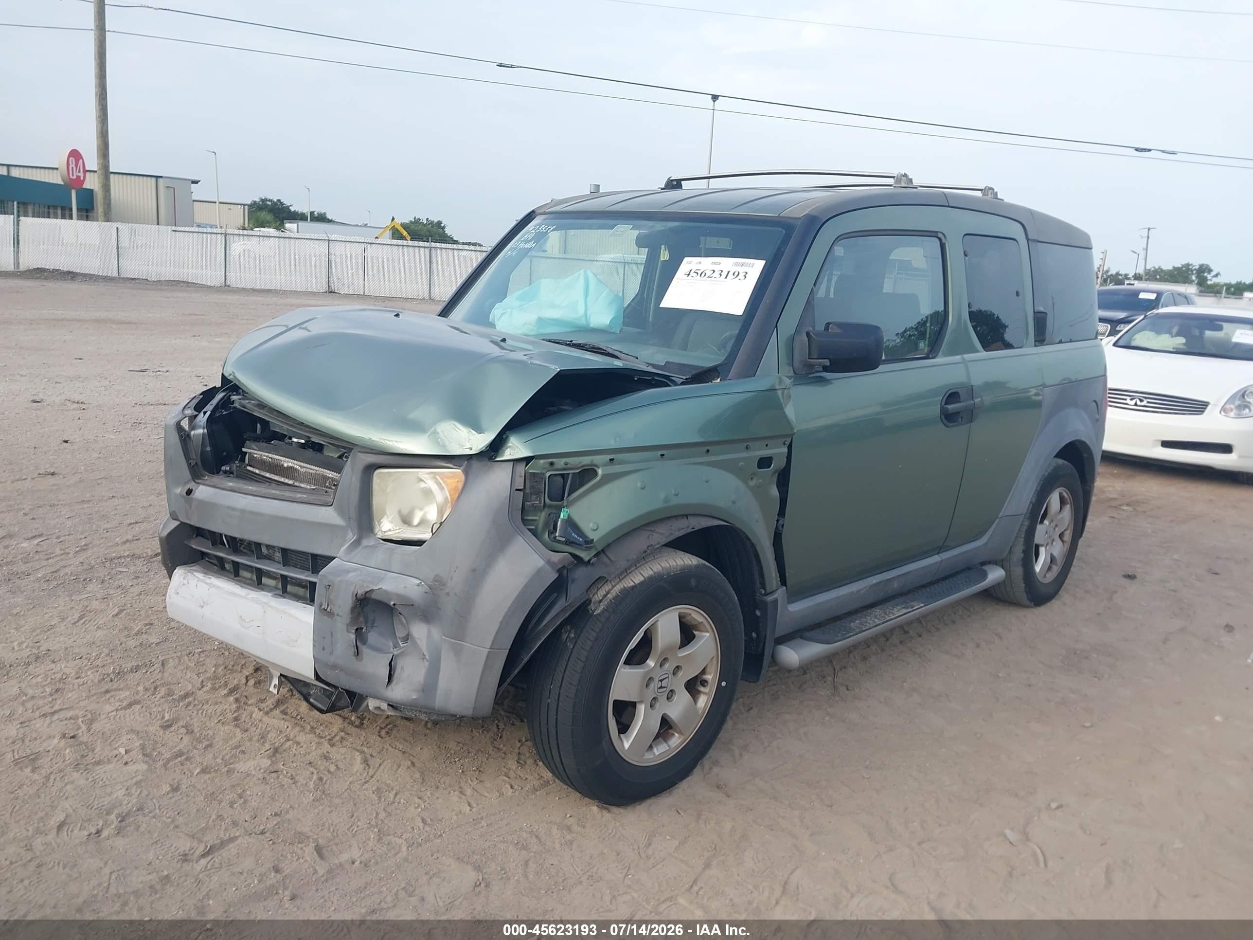 2003 Honda Element Ex Зеленый vin: 5J6YH18513L004010