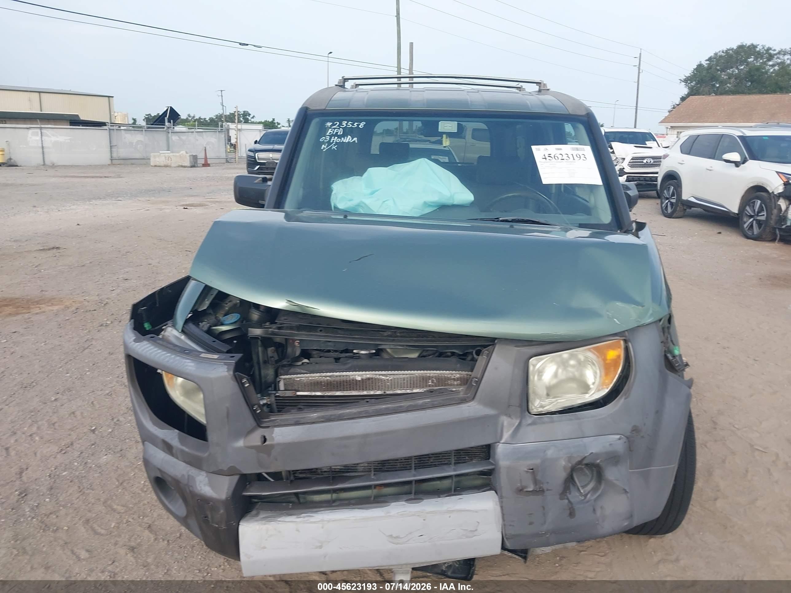 2003 Honda Element Ex Зеленый vin: 5J6YH18513L004010