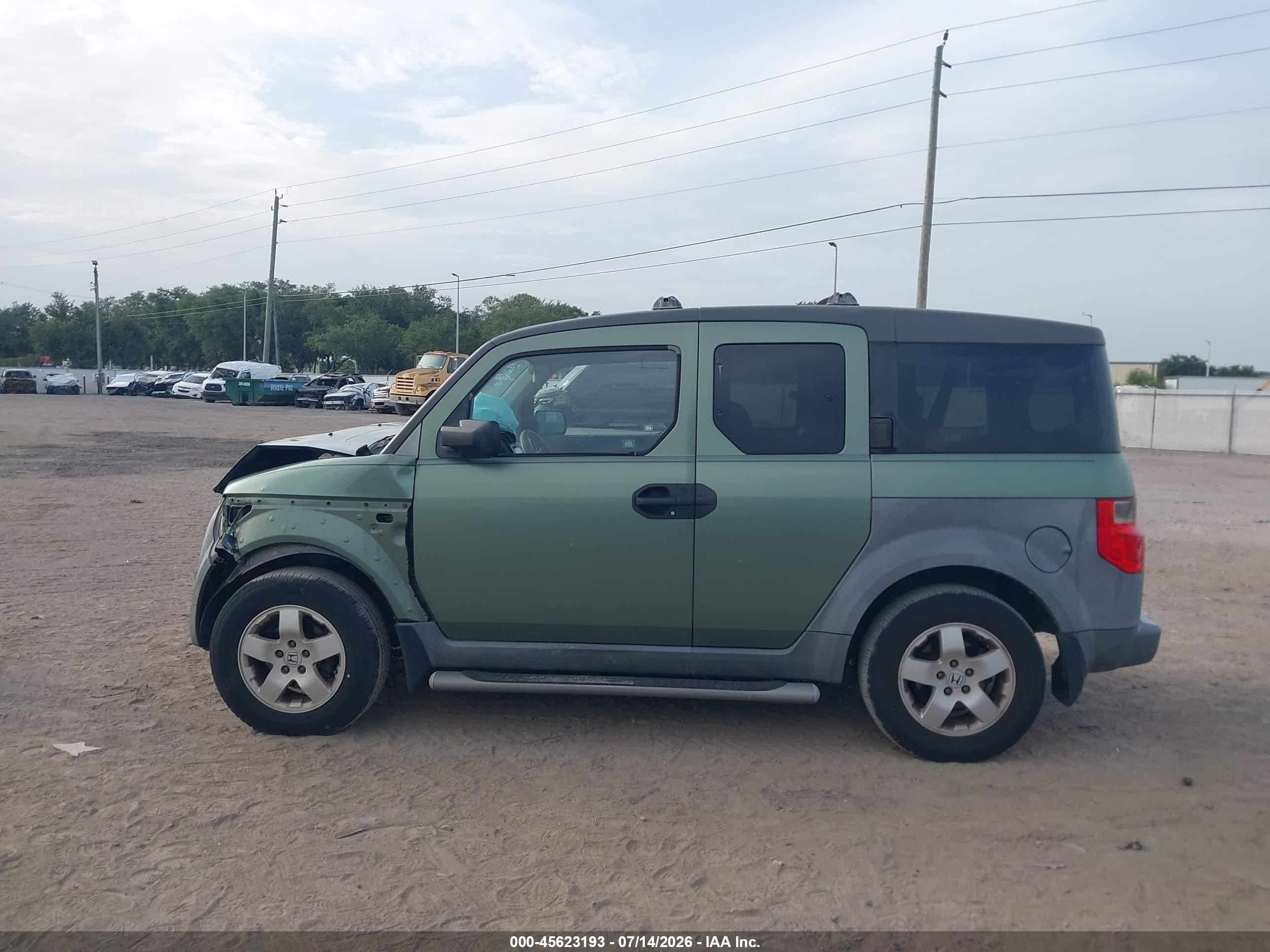 2003 Honda Element Ex Зеленый vin: 5J6YH18513L004010