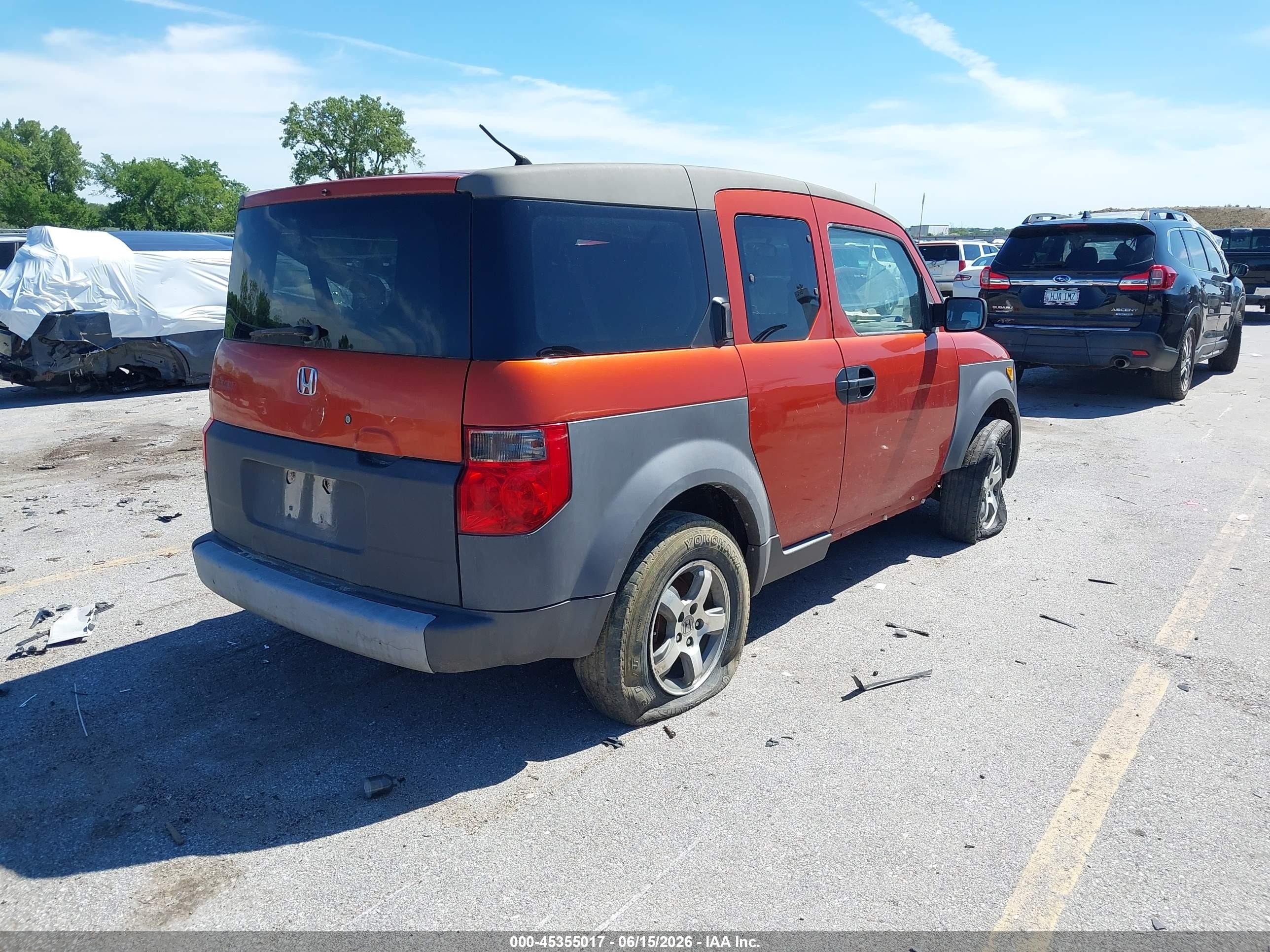 2003 Honda Element Ex Orange vin: 5J6YH18523L016523