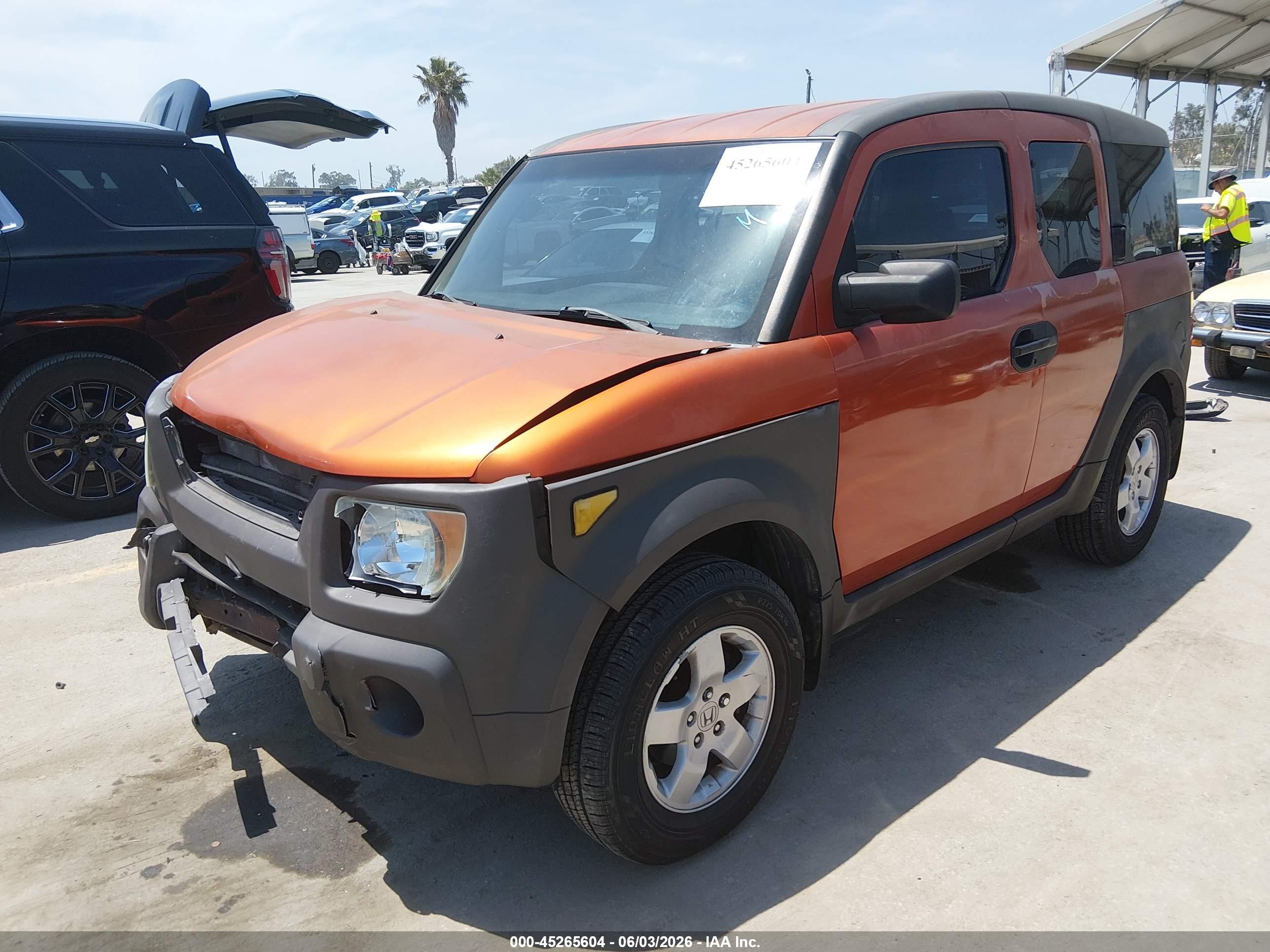 2003 Honda Element Ex Orange vin: 5J6YH18523L020488