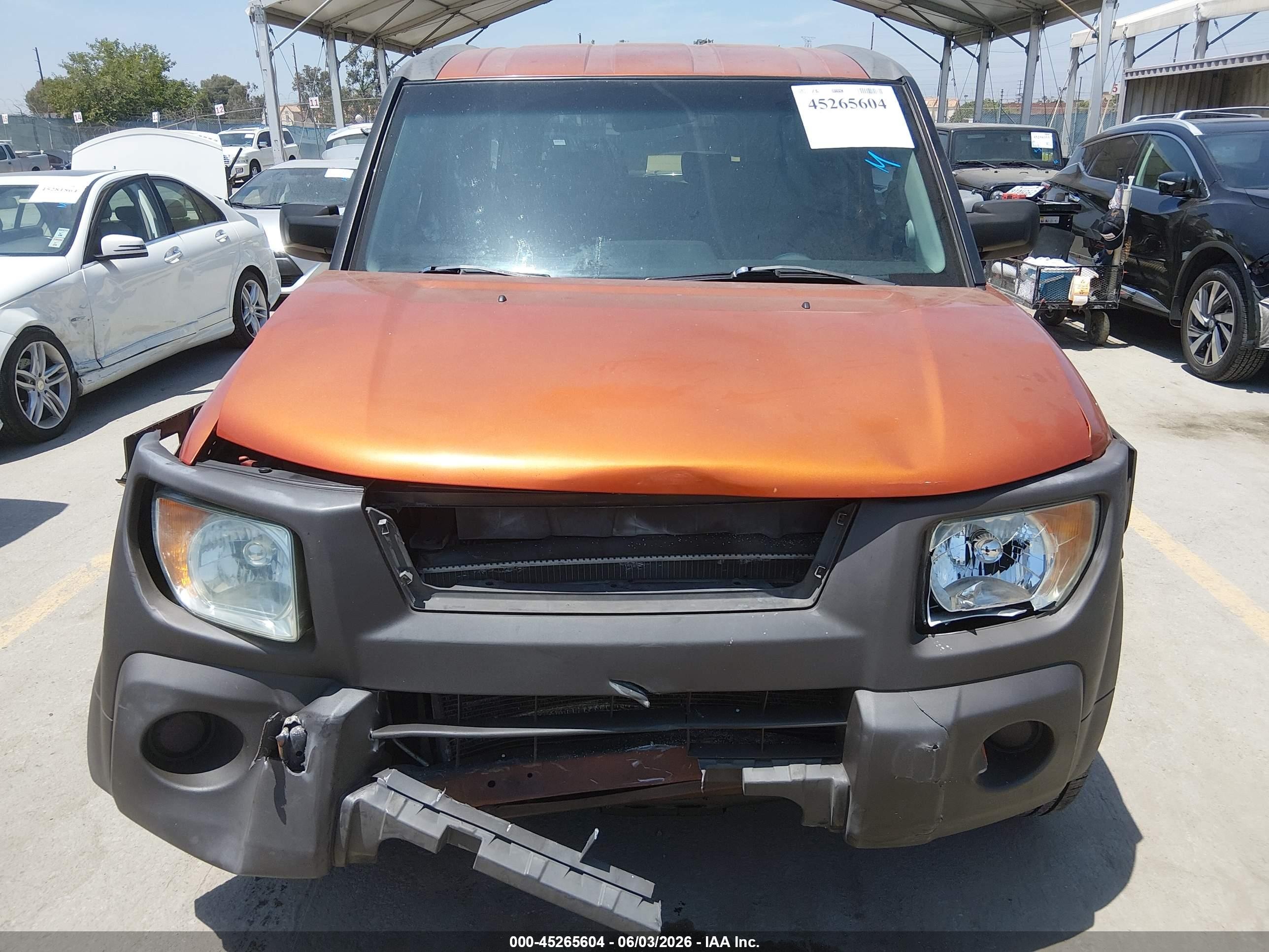 2003 Honda Element Ex Orange vin: 5J6YH18523L020488