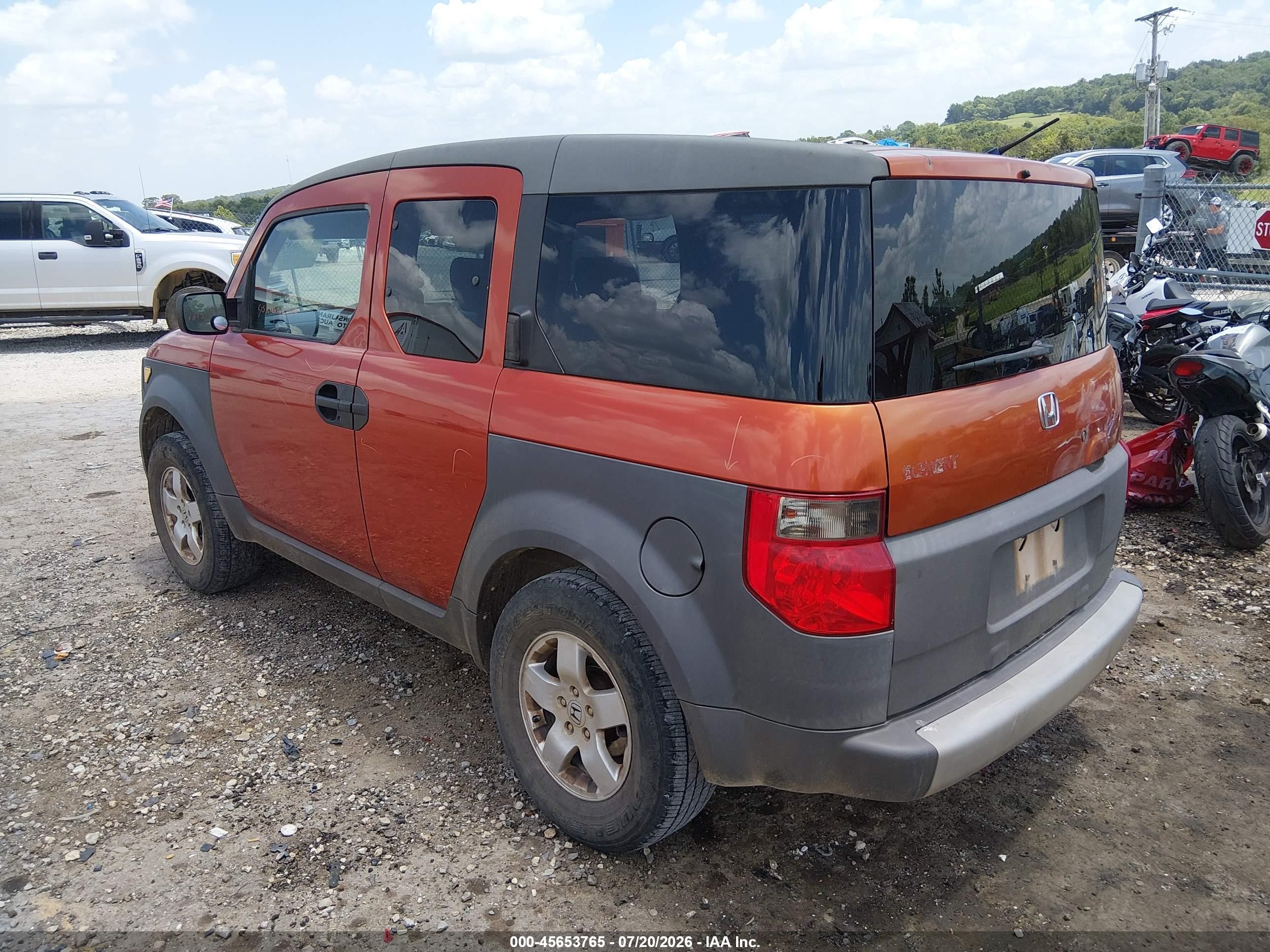 2003 Honda Element Ex Orange vin: 5J6YH18533L022038
