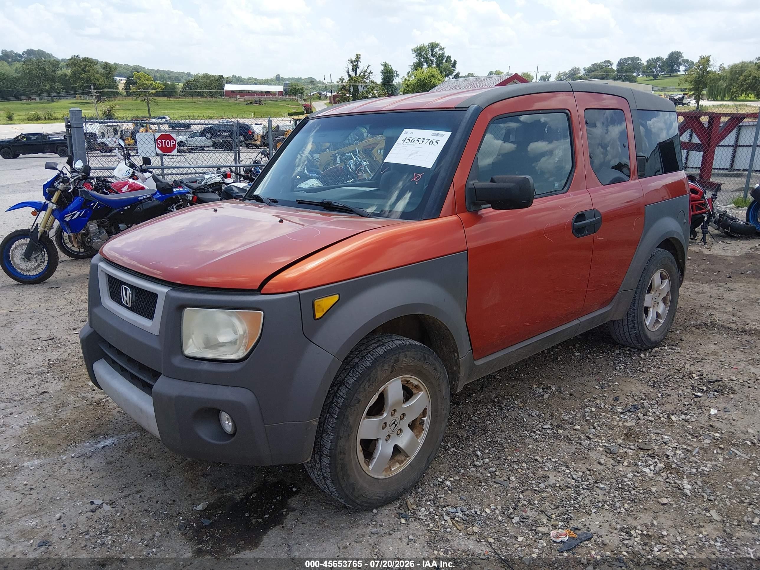 2003 Honda Element Ex Orange vin: 5J6YH18533L022038