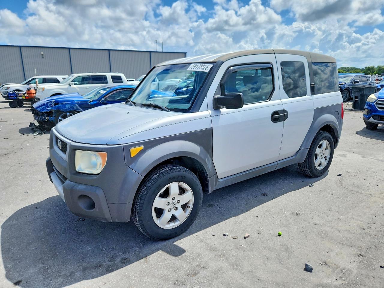2004 Honda Element Ex Silver vin: 5J6YH18534L011106