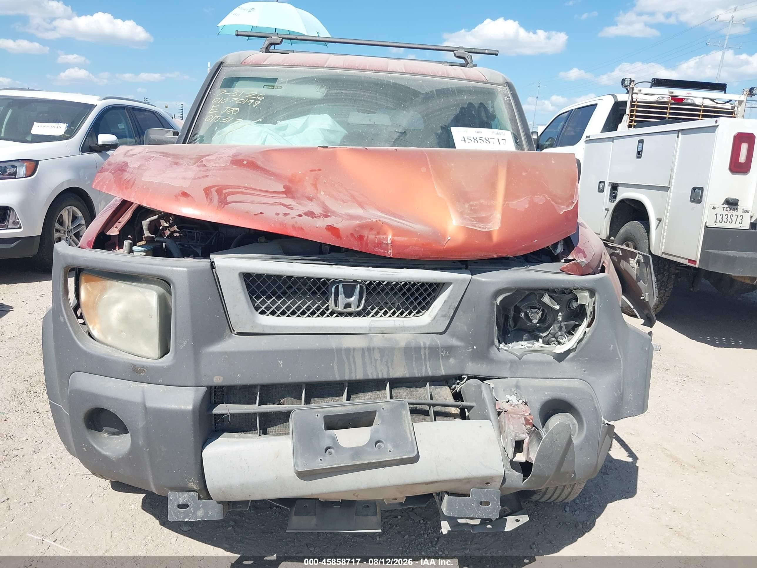2004 Honda Element Ex Orange vin: 5J6YH18534L015317
