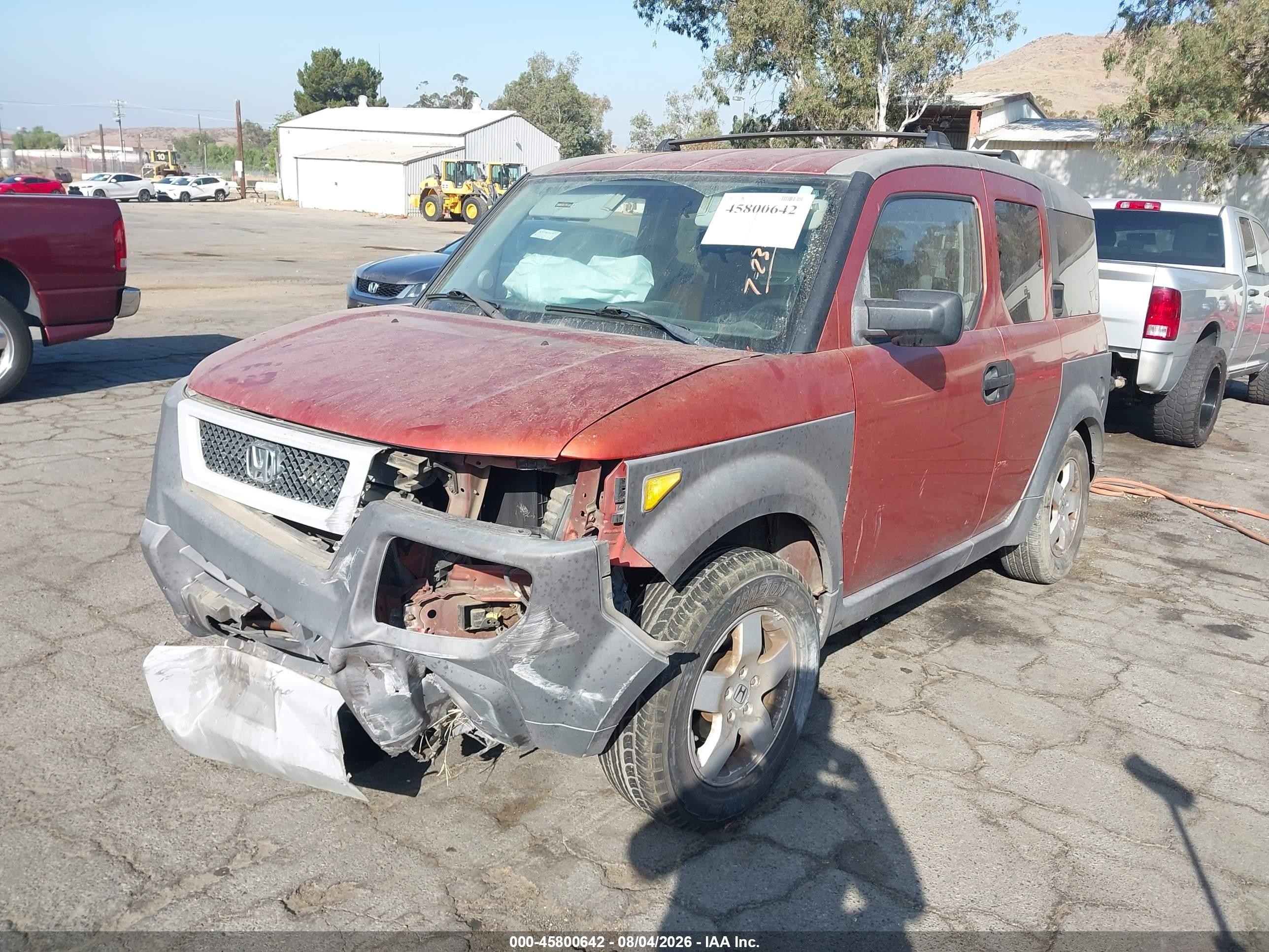 2004 Honda Element Ex Orange vin: 5J6YH18544L007775