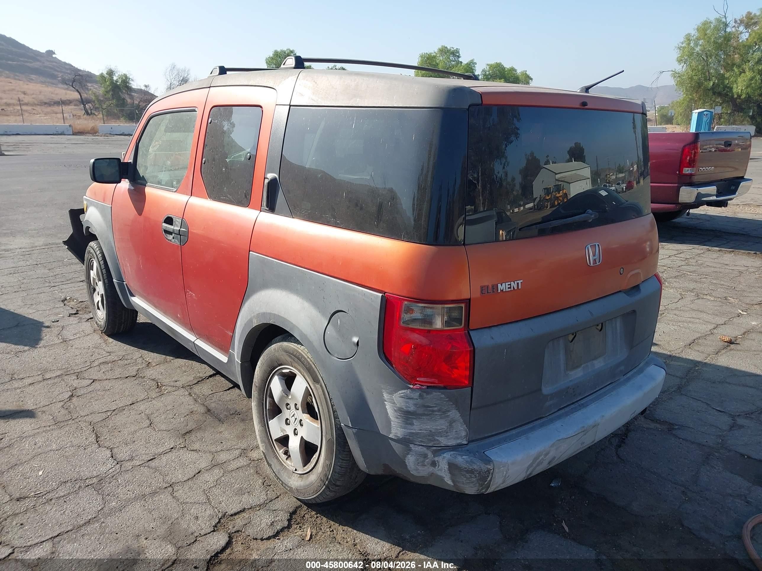 2004 Honda Element Ex Orange vin: 5J6YH18544L007775