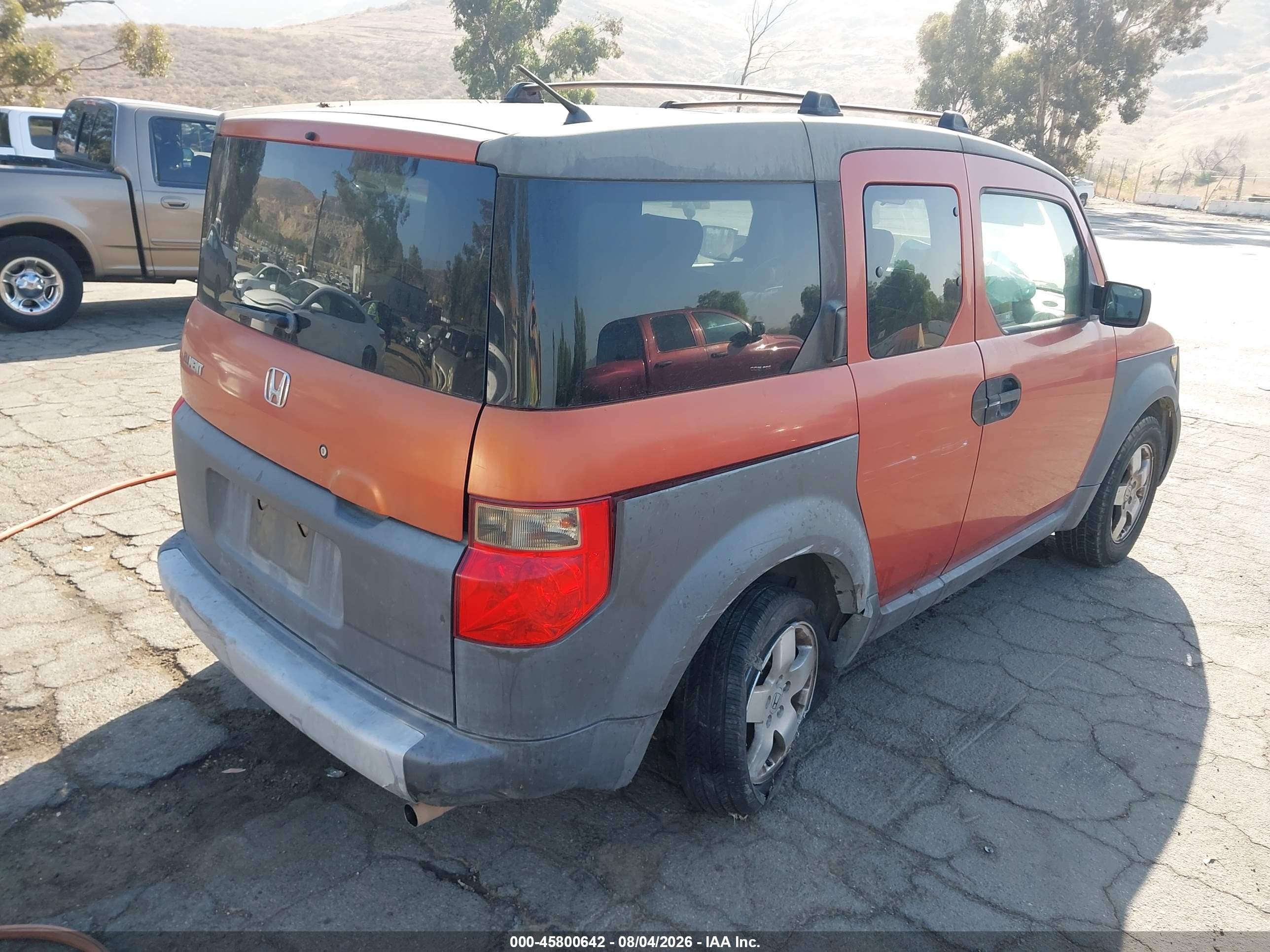 2004 Honda Element Ex Orange vin: 5J6YH18544L007775