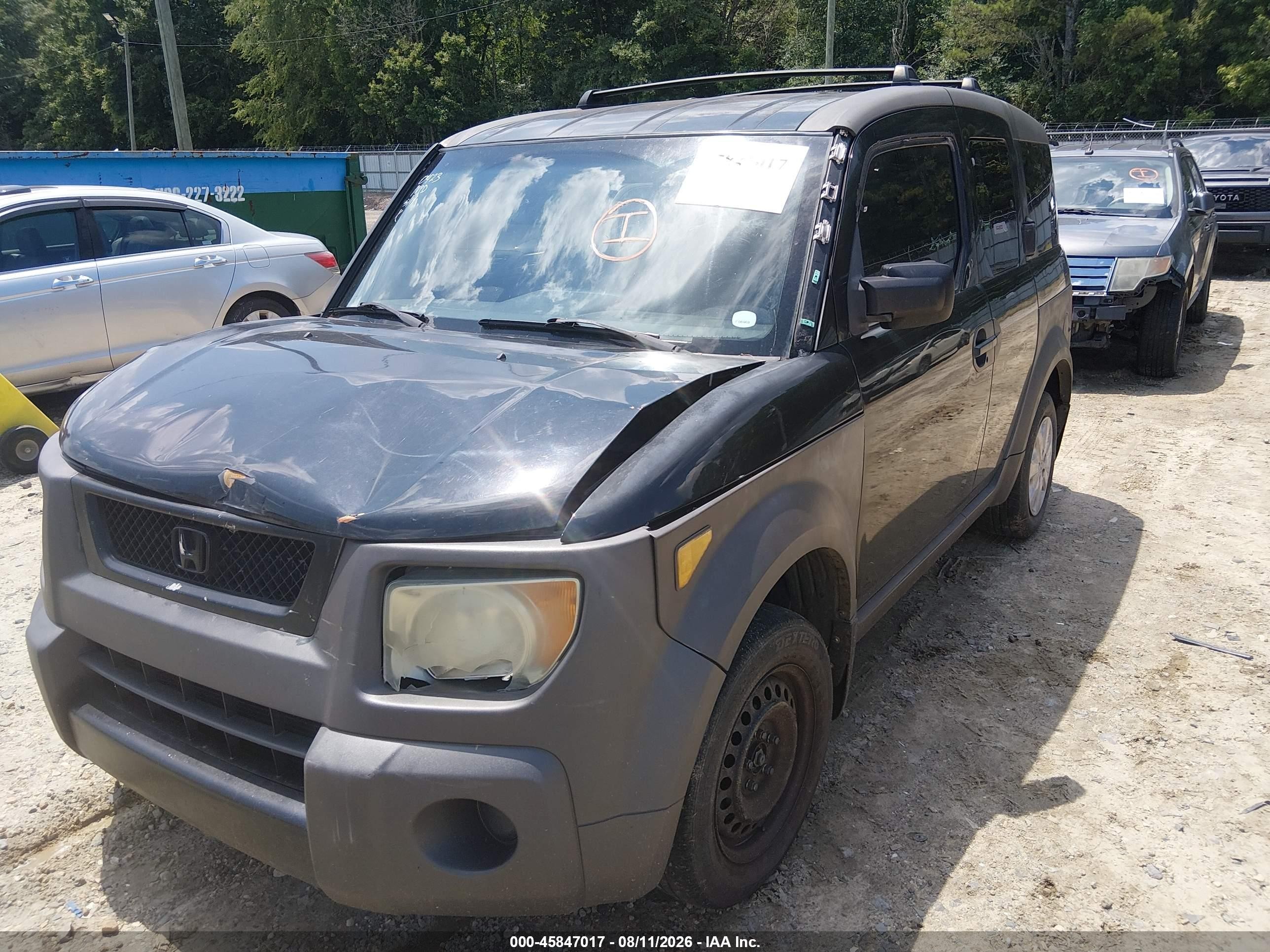2003 Honda Element Ex Black vin: 5J6YH18563L000423