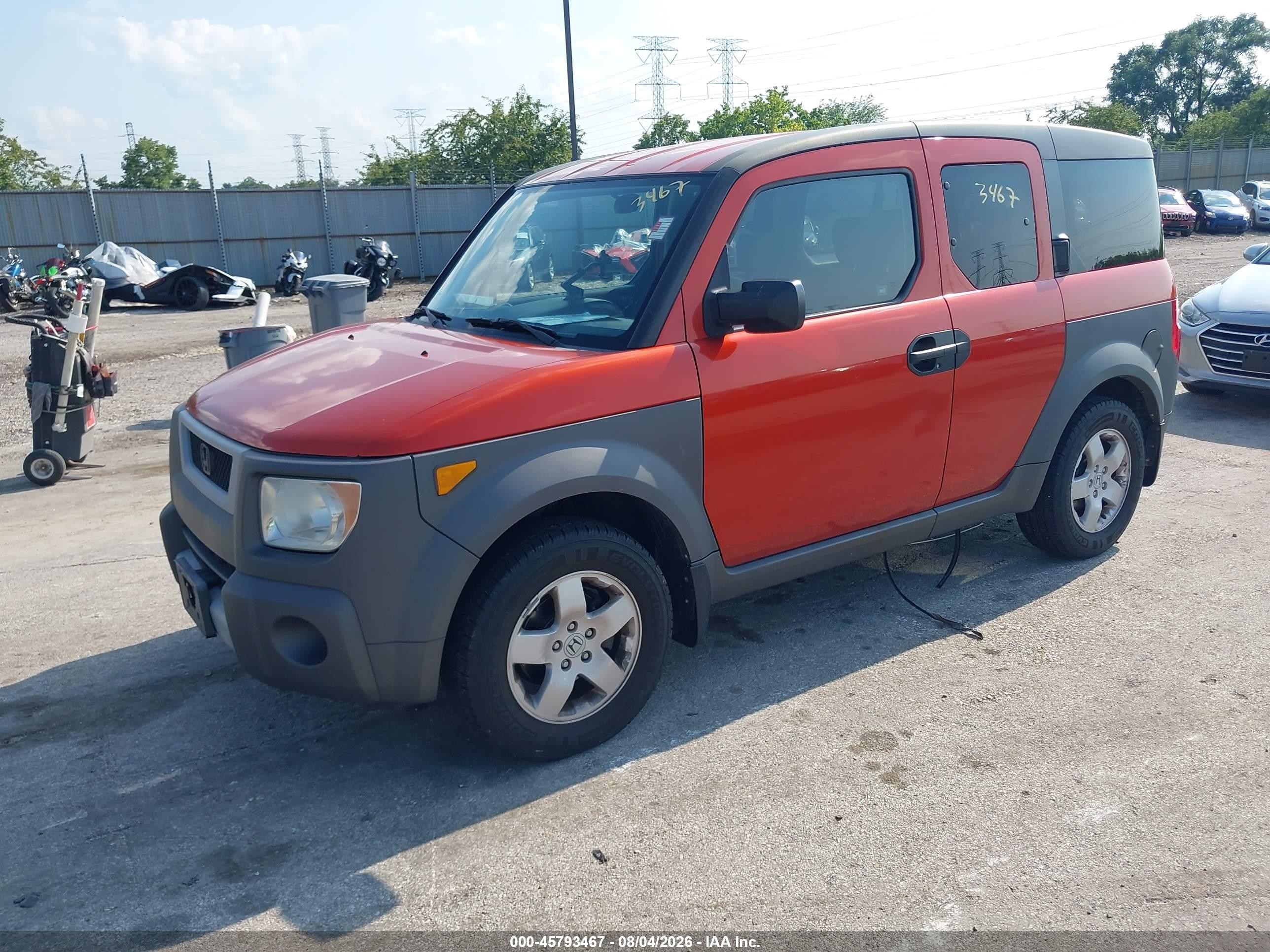 2004 Honda Element Ex Orange vin: 5J6YH18564L003937