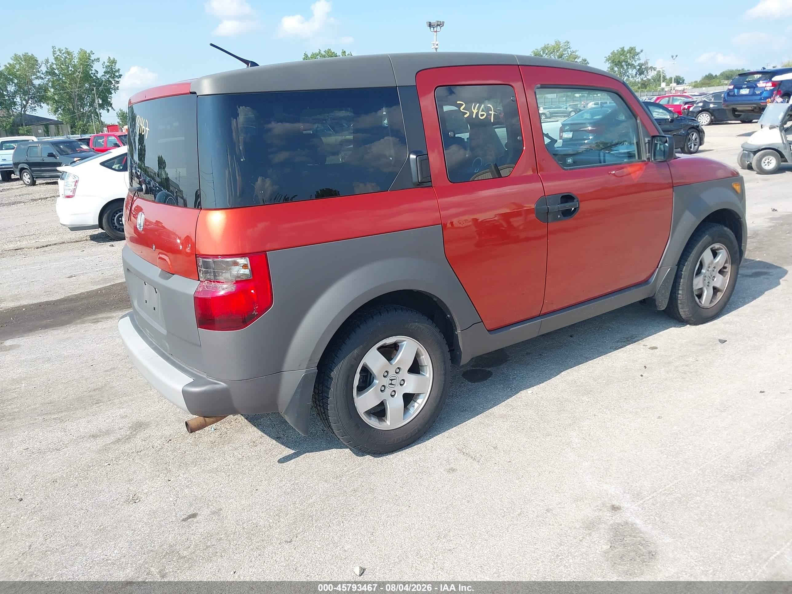 2004 Honda Element Ex Orange vin: 5J6YH18564L003937