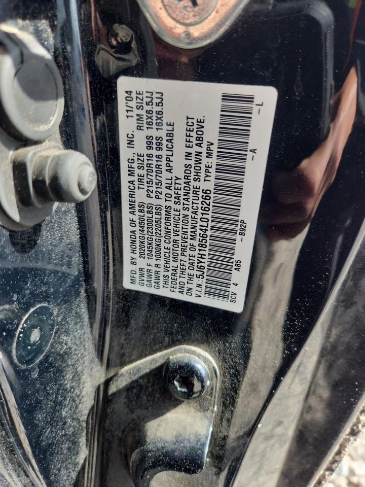 2004 Honda Element Ex Black vin: 5J6YH18564L016266