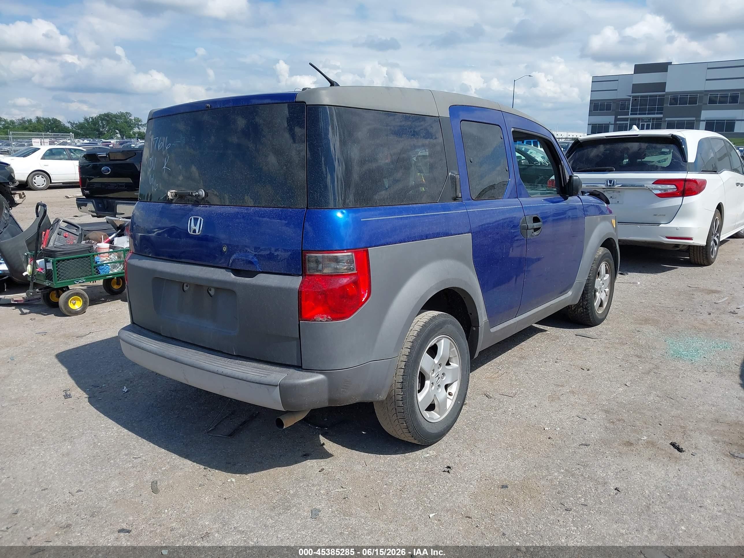 2004 Honda Element Ex Blue vin: 5J6YH18574L011030
