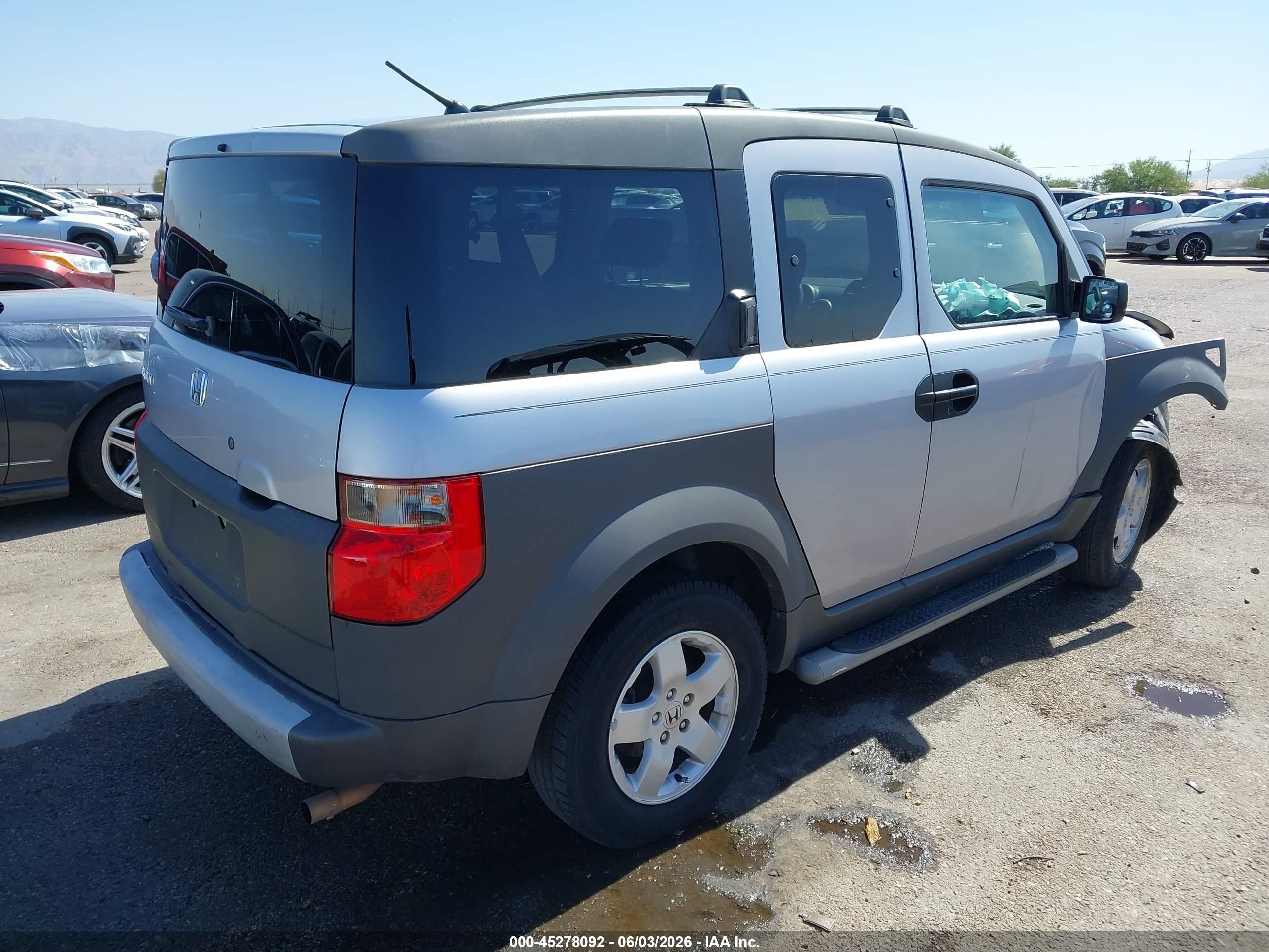 2003 Honda Element Ex Silver vin: 5J6YH18583L021189