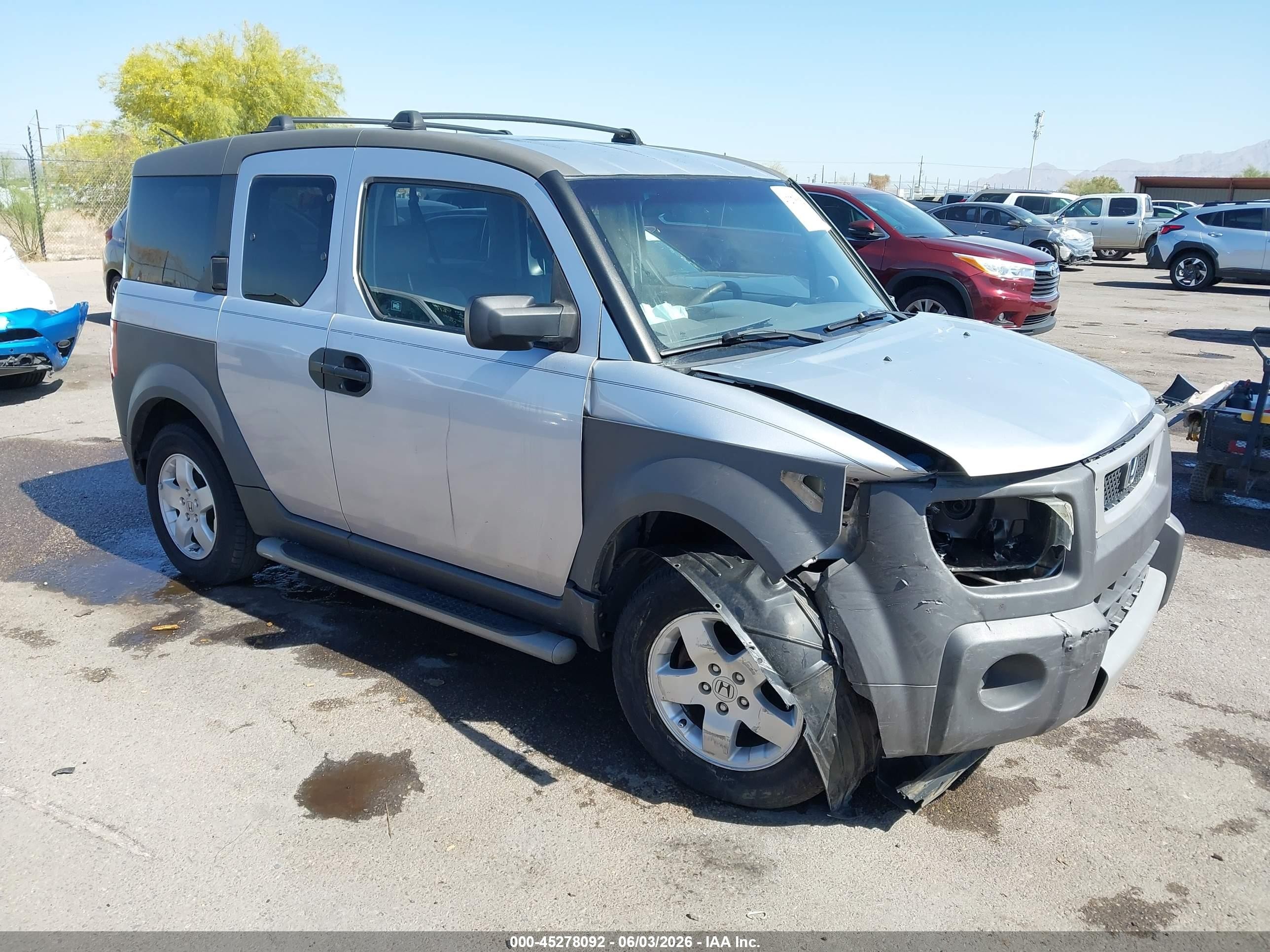 2003 Honda Element Ex Silver vin: 5J6YH18583L021189