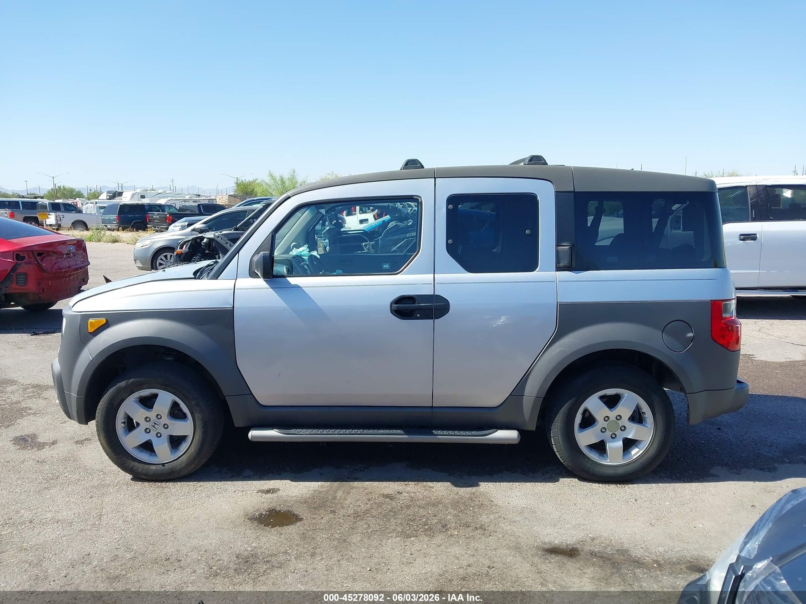 2003 Honda Element Ex Silver vin: 5J6YH18583L021189