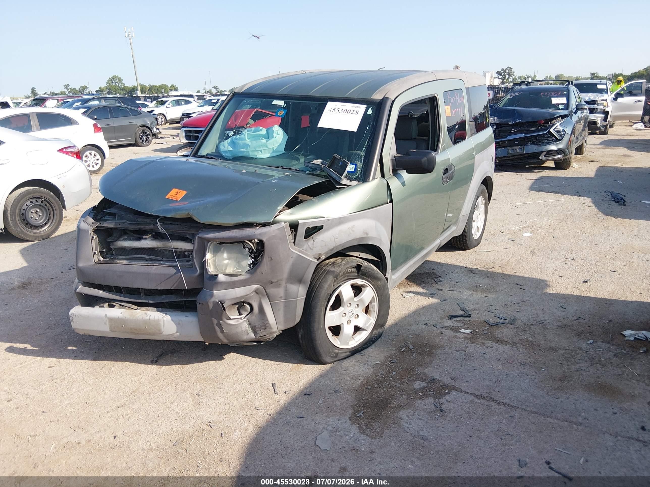 2003 Honda Element Ex Green vin: 5J6YH185X3L013577