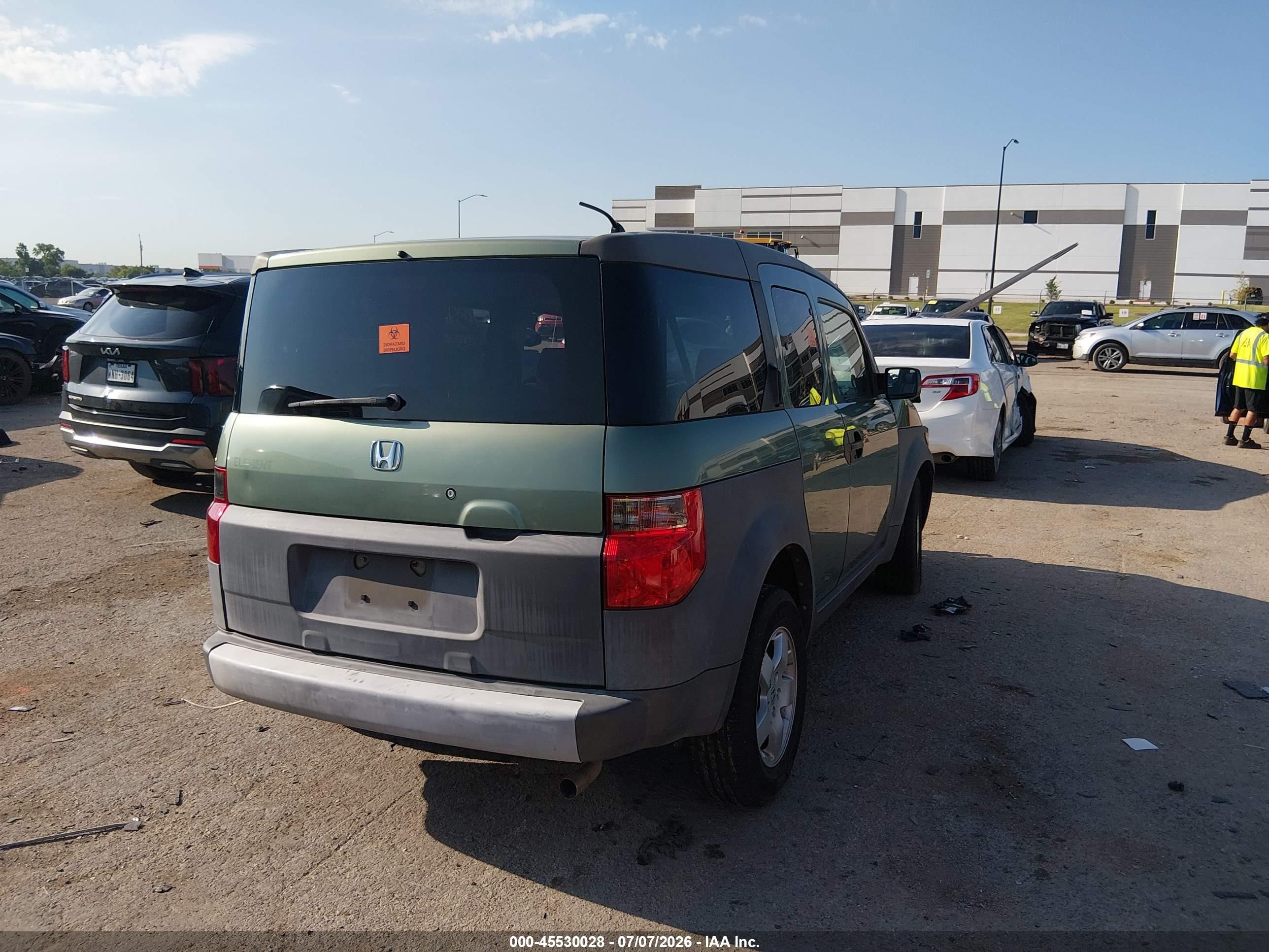 2003 Honda Element Ex Green vin: 5J6YH185X3L013577