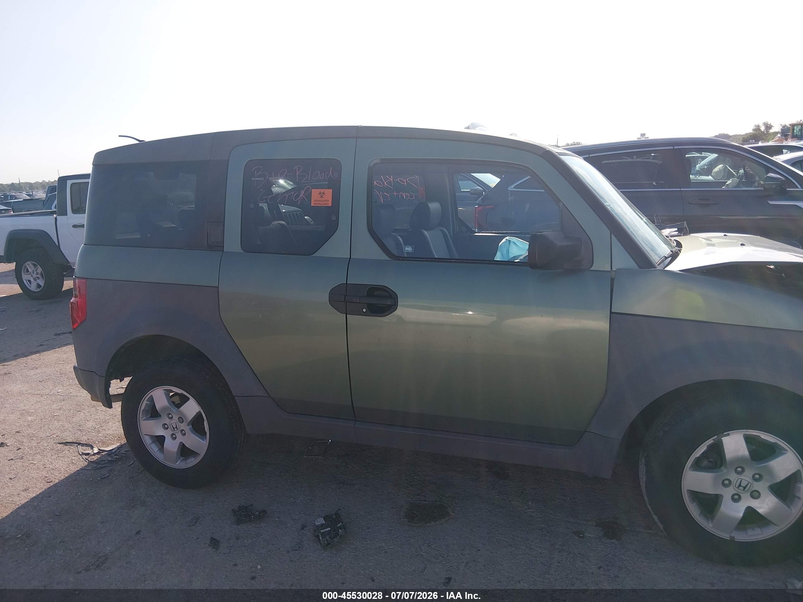2003 Honda Element Ex Green vin: 5J6YH185X3L013577