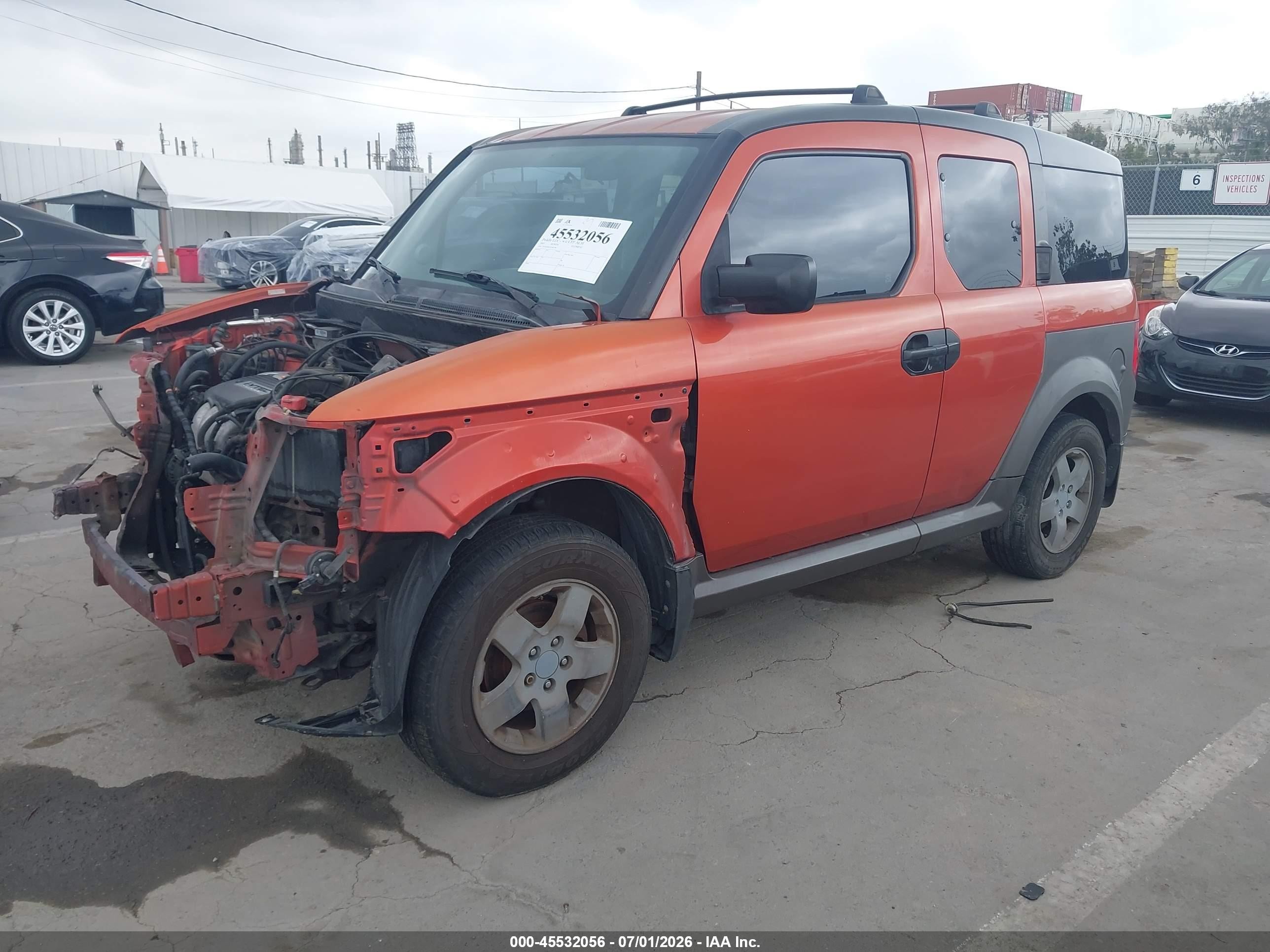 2005 Honda Element Ex Orange vin: 5J6YH18615L003290
