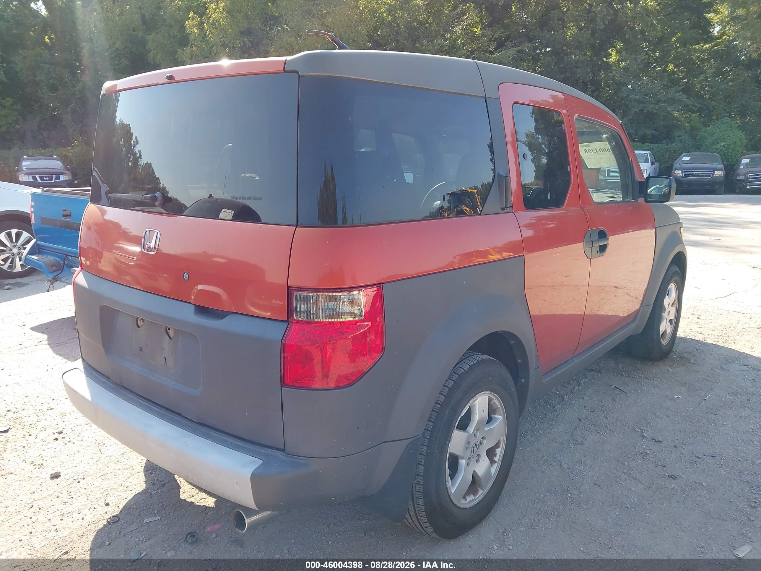2003 Honda Element Ex Orange vin: 5J6YH18623L018684