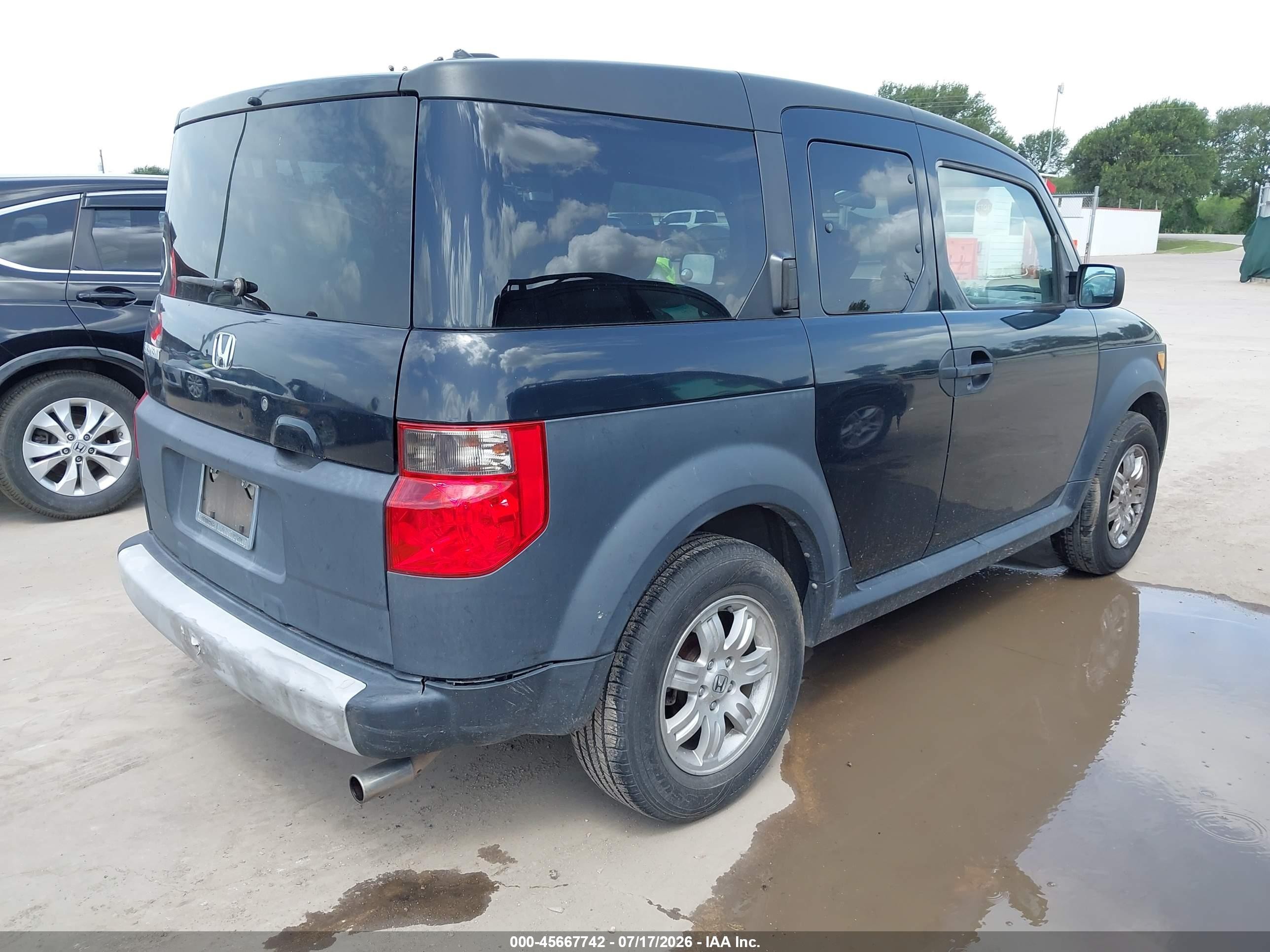 2006 Honda Element Ex Black vin: 5J6YH18636L015281