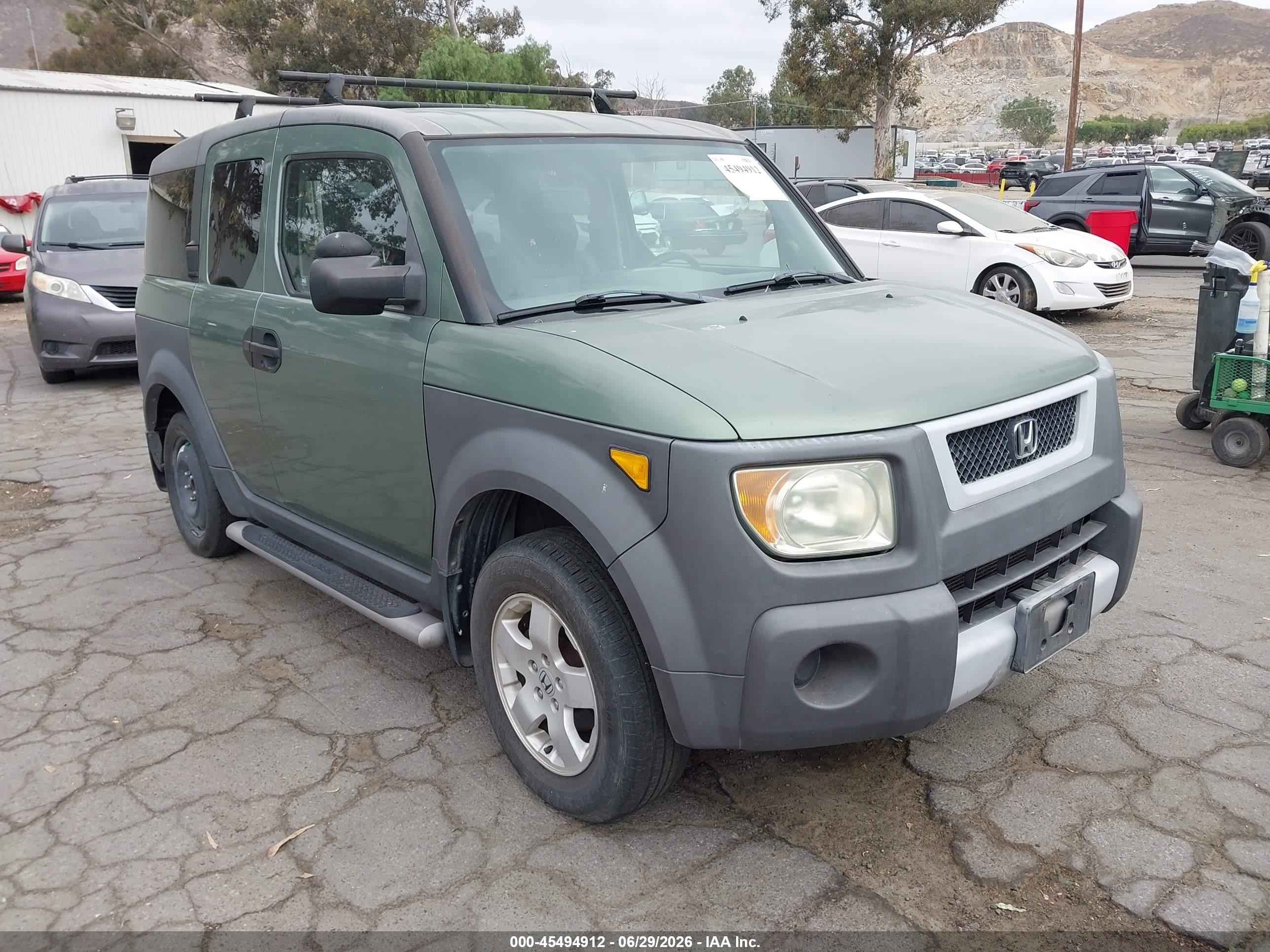 2003 Honda Element Ex Green vin: 5J6YH18643L018721