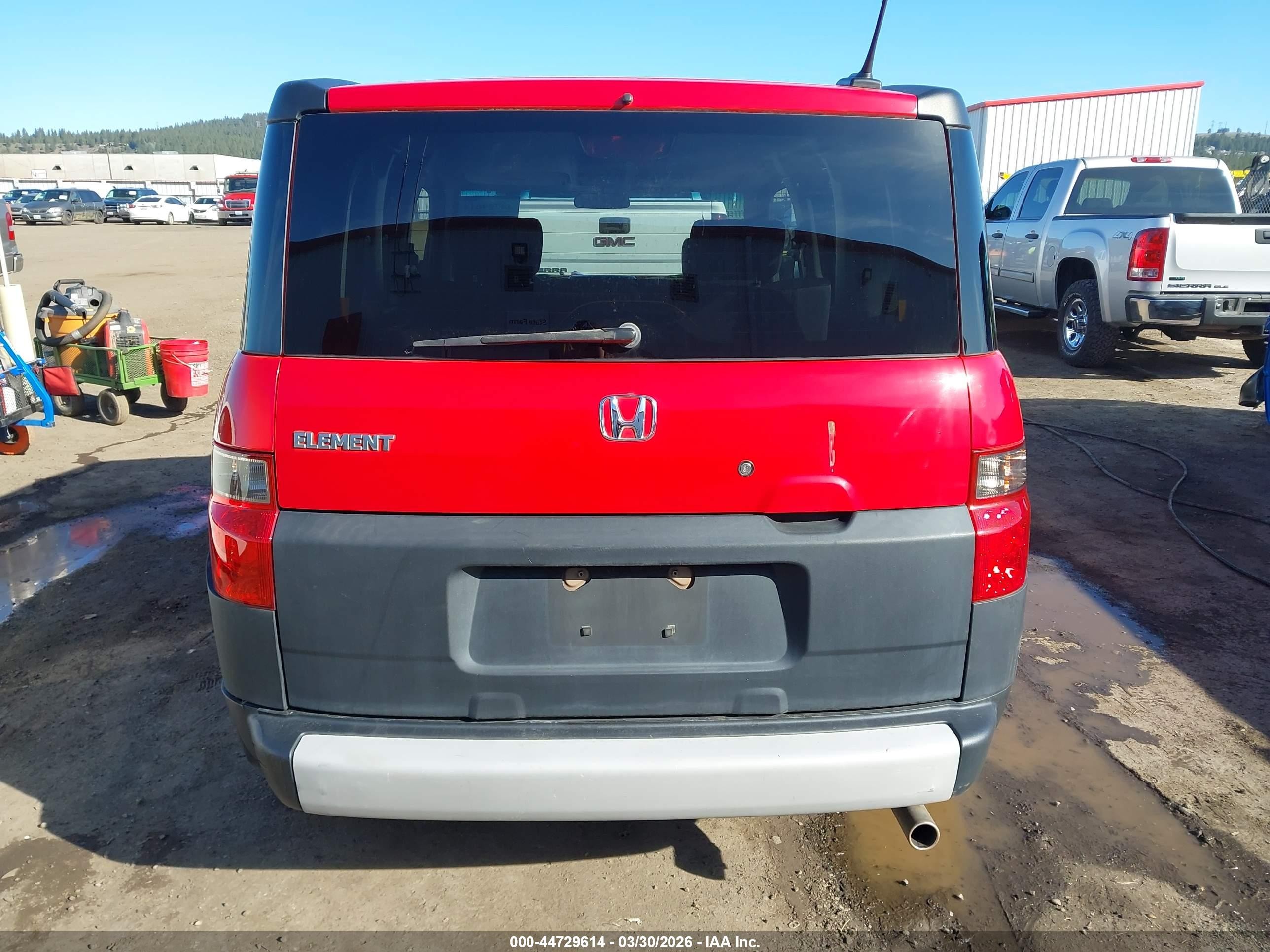 2005 Honda Element Ex Red vin: 5J6YH18645L017085
