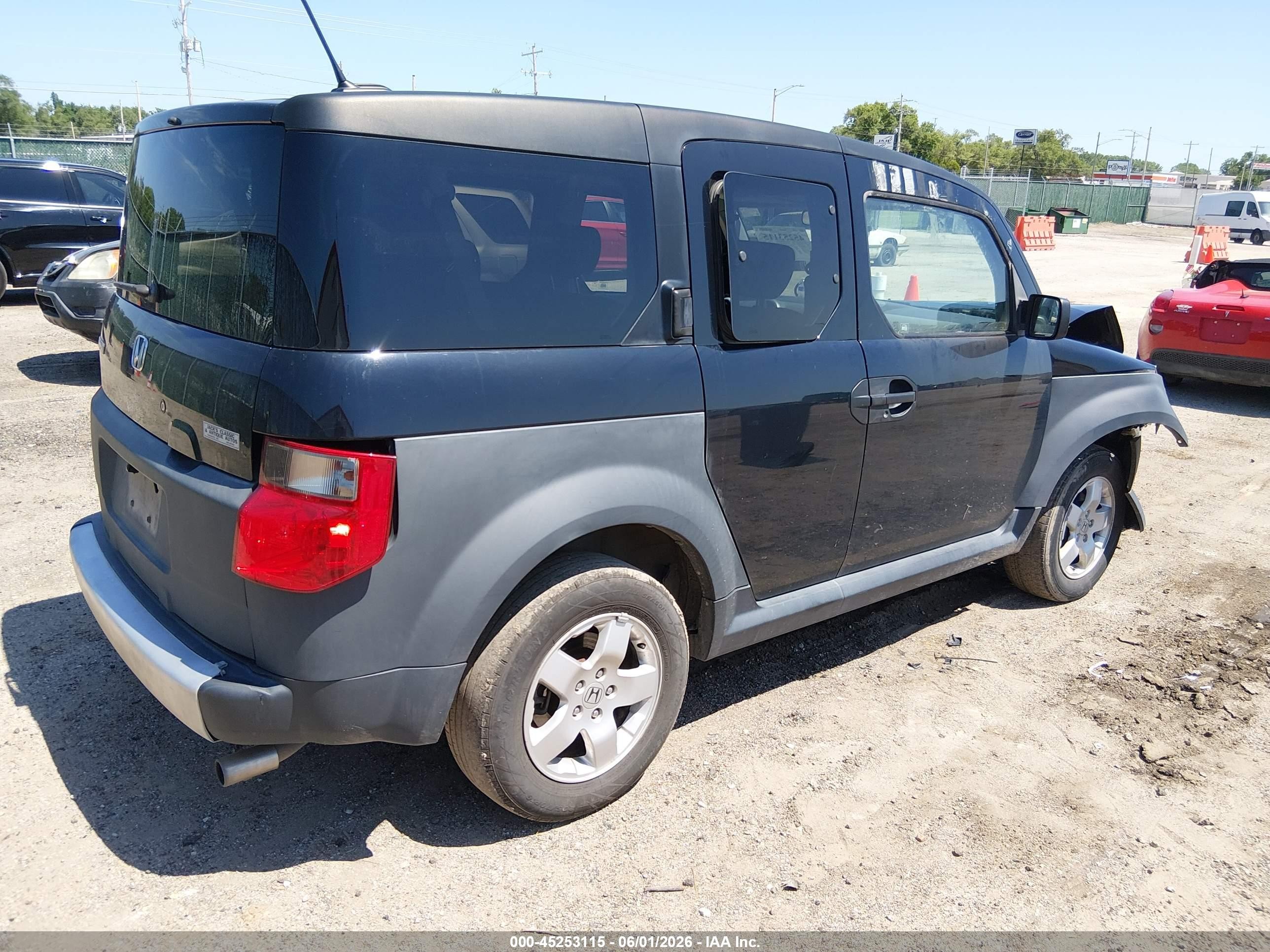 2005 Honda Element Ex Black vin: 5J6YH18655L016138