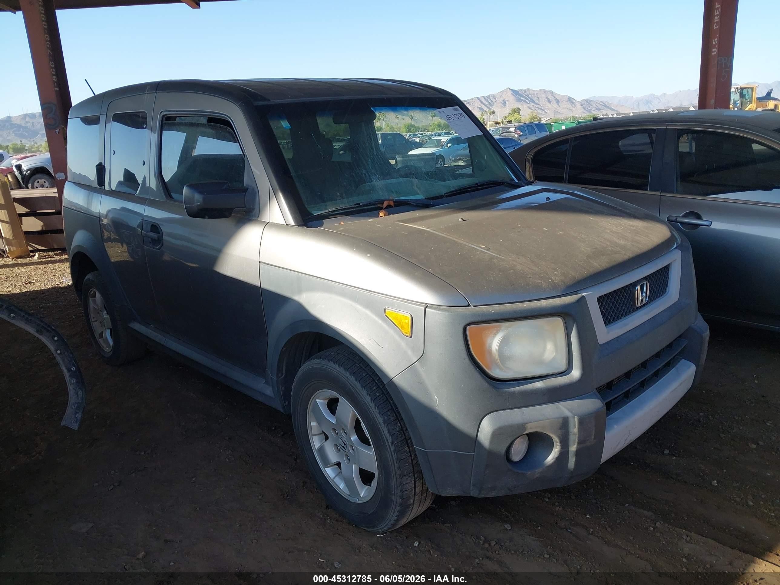2005 Honda Element Ex Gray vin: 5J6YH18665L006668