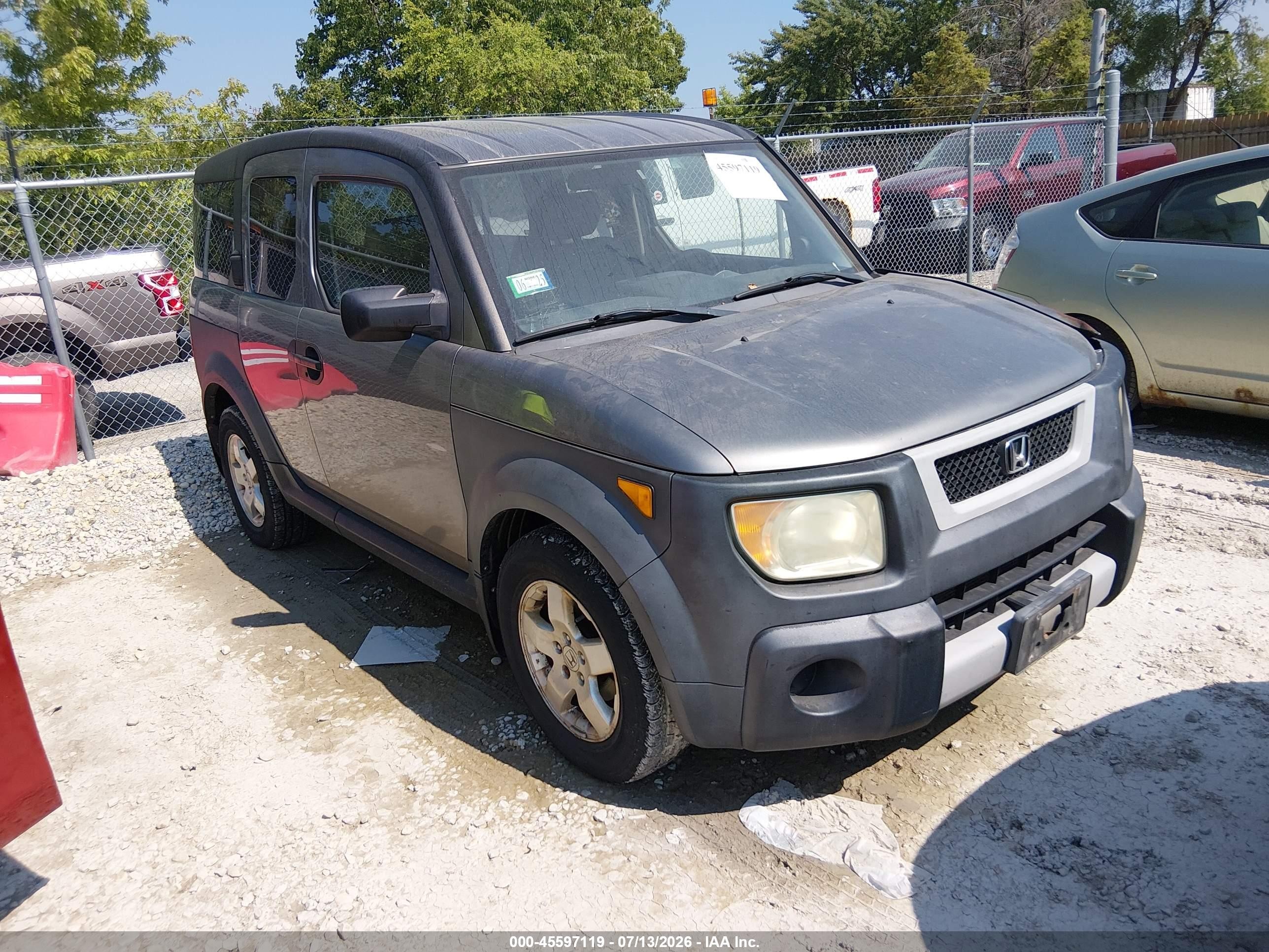 2005 Honda Element Ex Gray vin: 5J6YH18685L009717