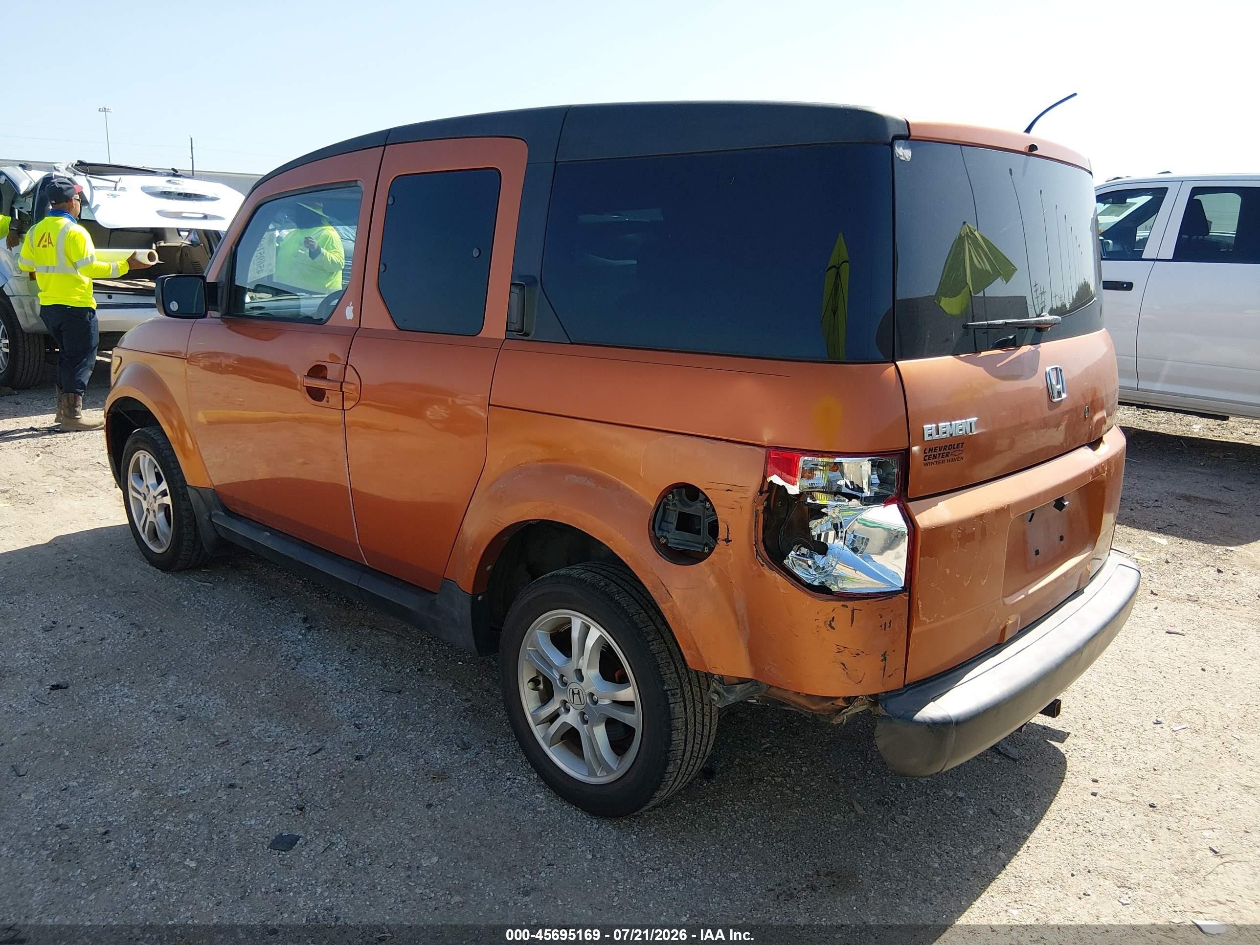 2008 Honda Element Ex Orange vin: 5J6YH18718L003187
