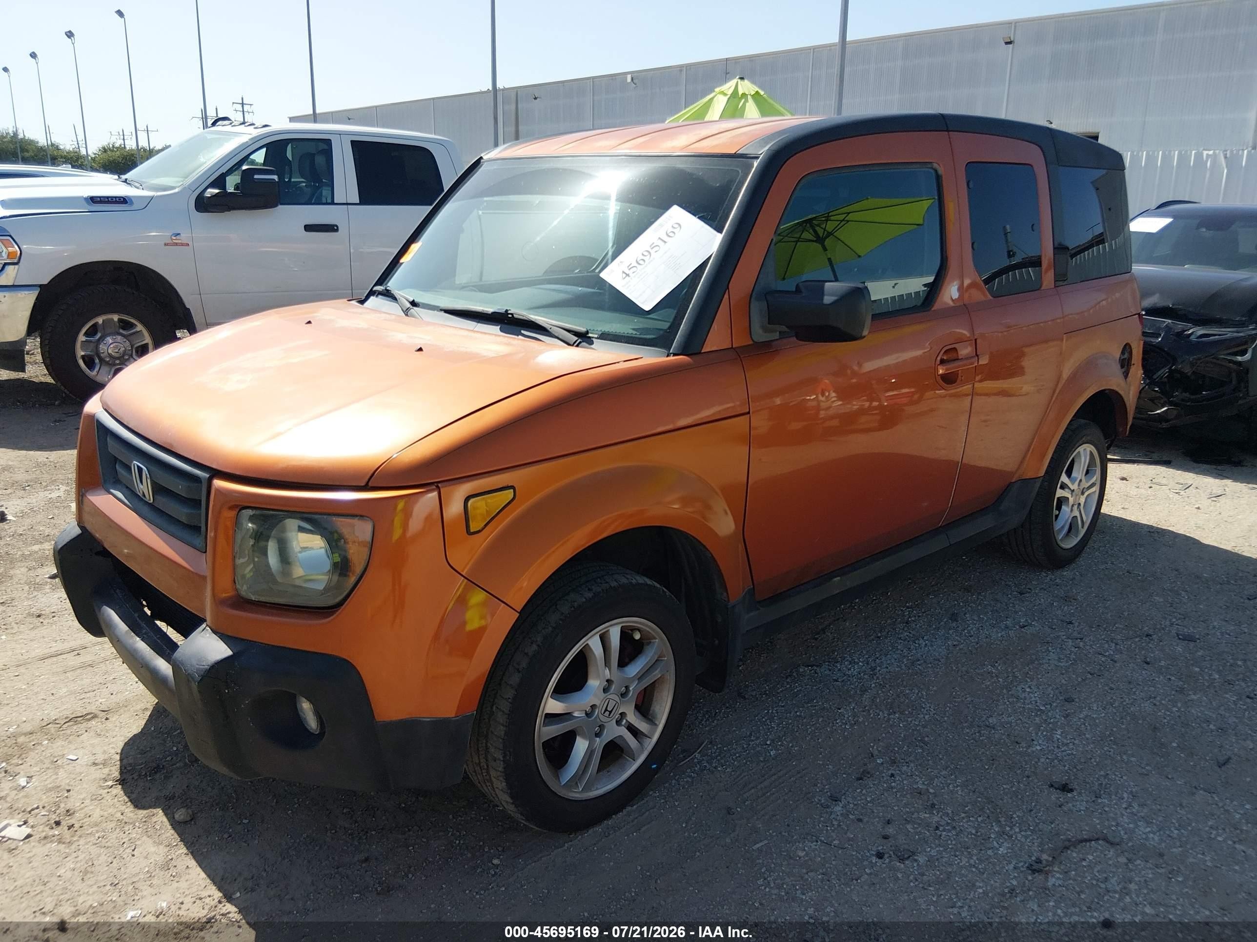 2008 Honda Element Ex Orange vin: 5J6YH18718L003187