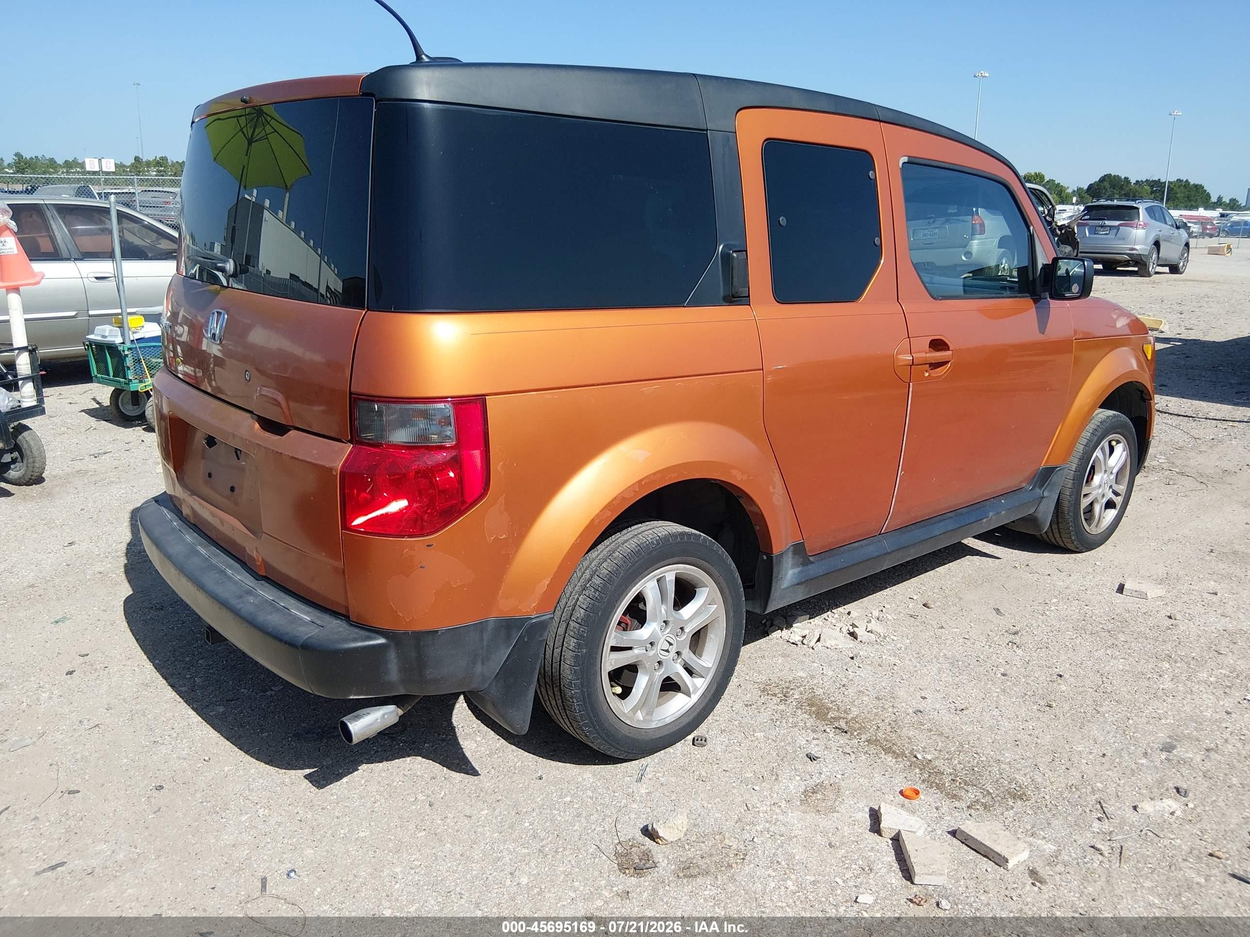 2008 Honda Element Ex Orange vin: 5J6YH18718L003187
