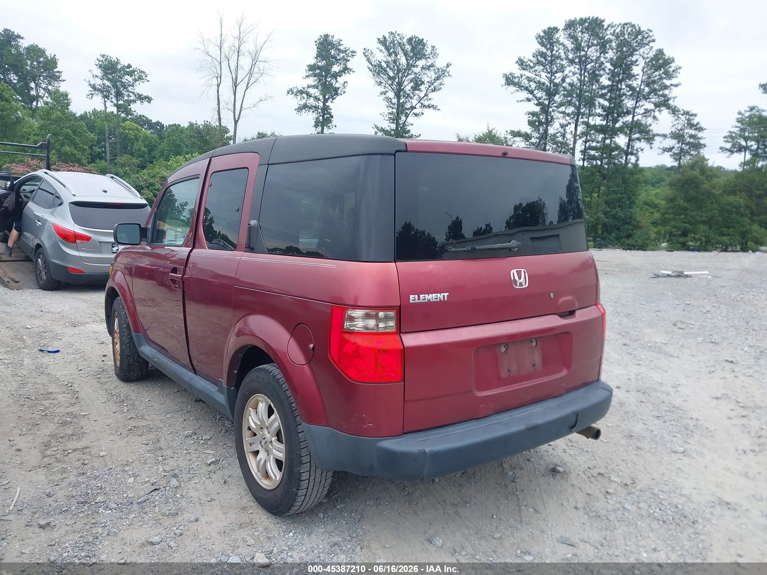 2007 Honda Element Ex Red vin: 5J6YH18727L013239
