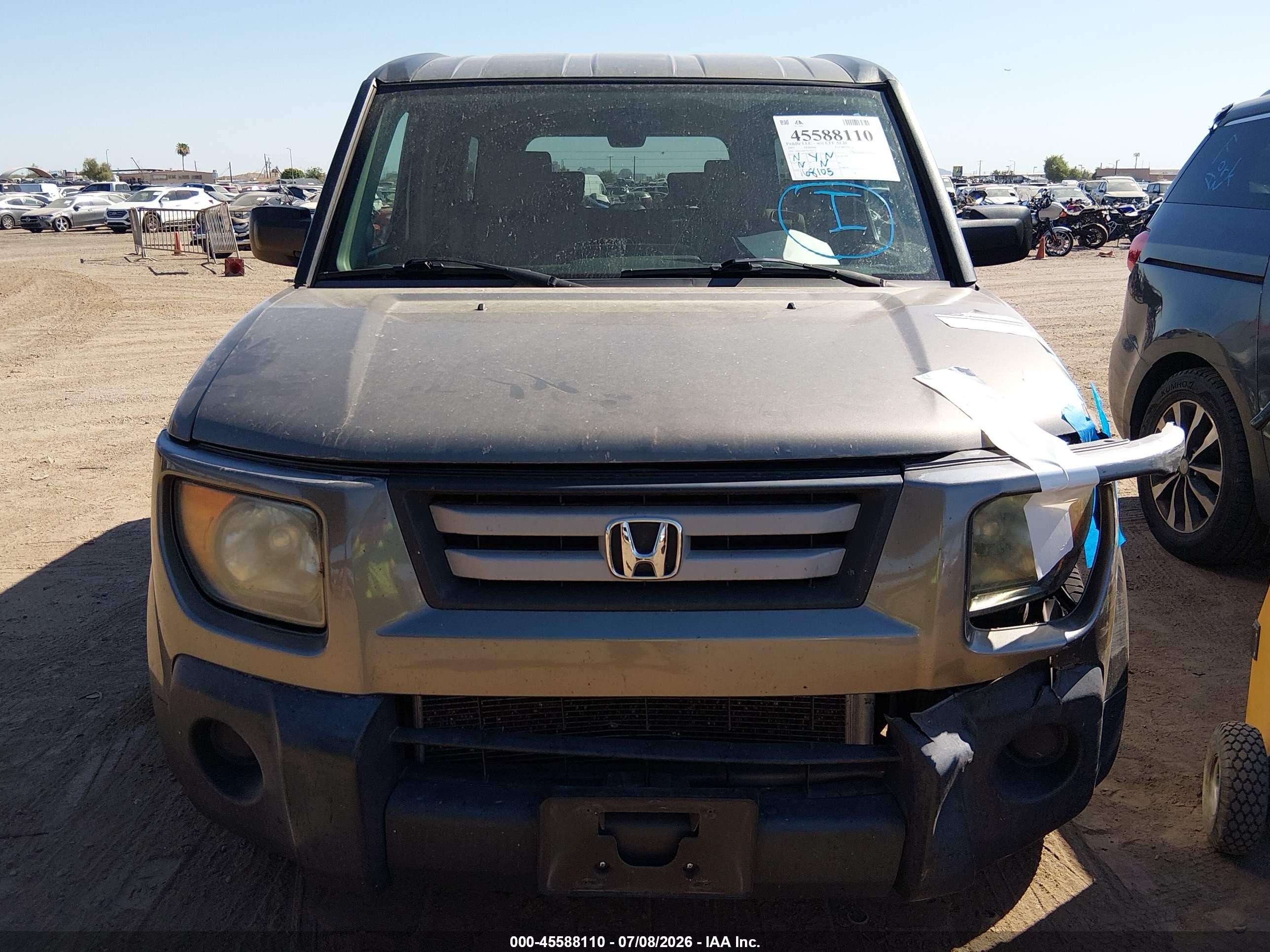 2007 Honda Element Ex Gray vin: 5J6YH18737L009717