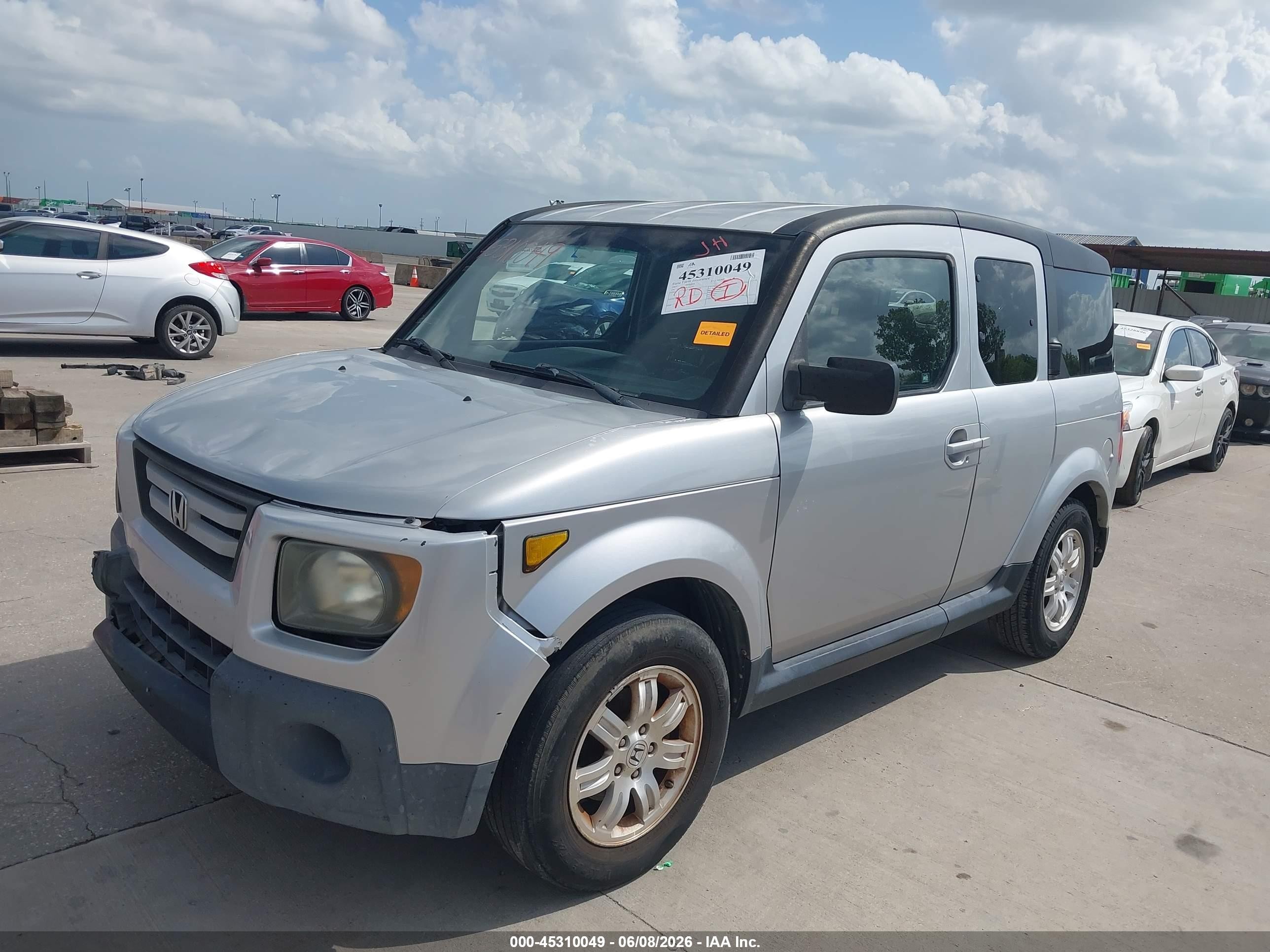 2007 Honda Element Ex Silver vin: 5J6YH18747L016367
