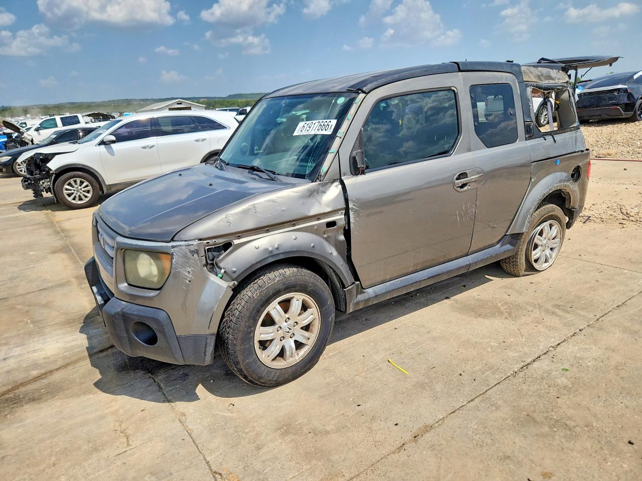 2008 Honda Element Ex Gray vin: 5J6YH18748L011400