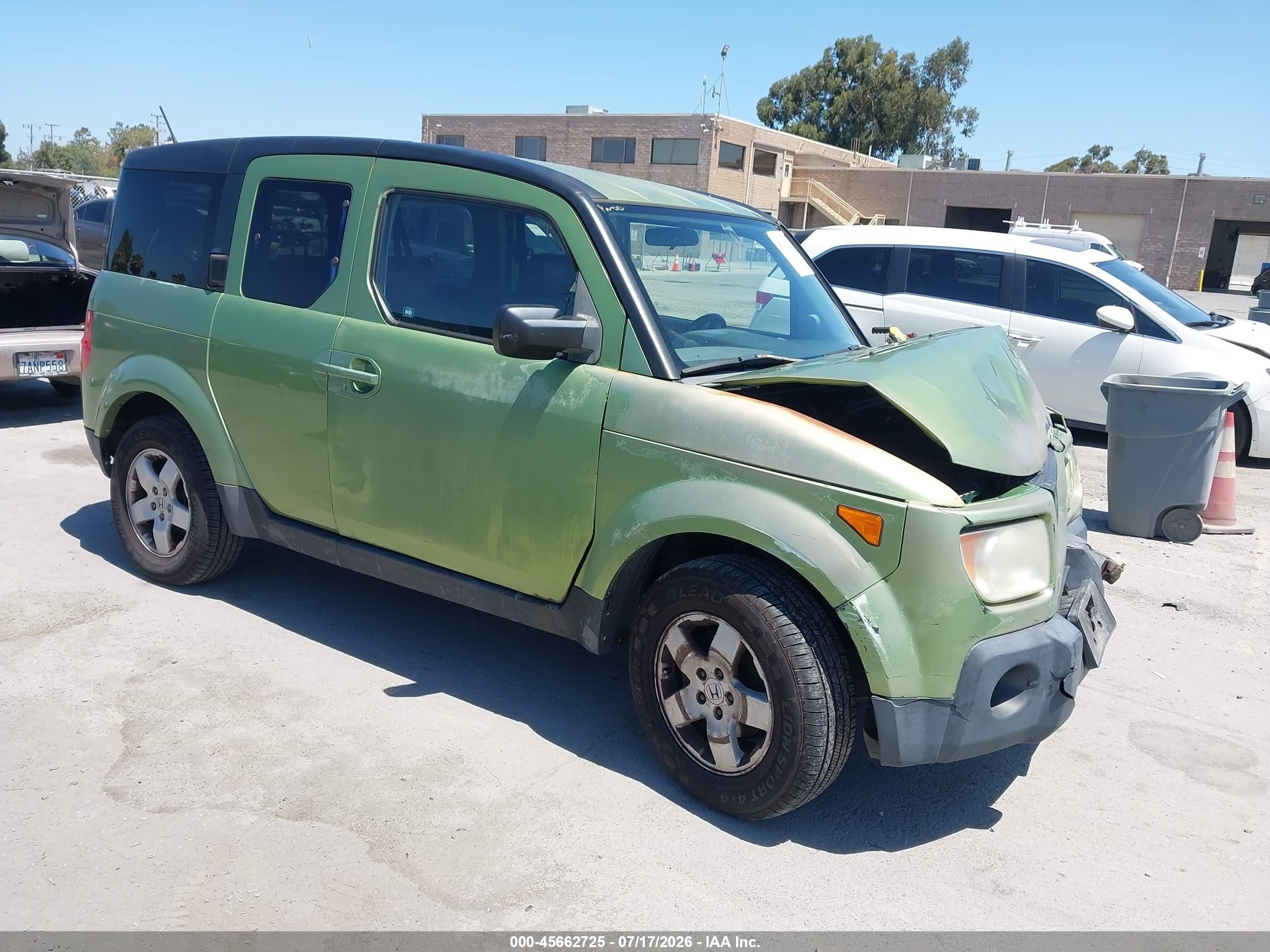 2006 Honda Element Ex-p Green vin: 5J6YH18756L013556