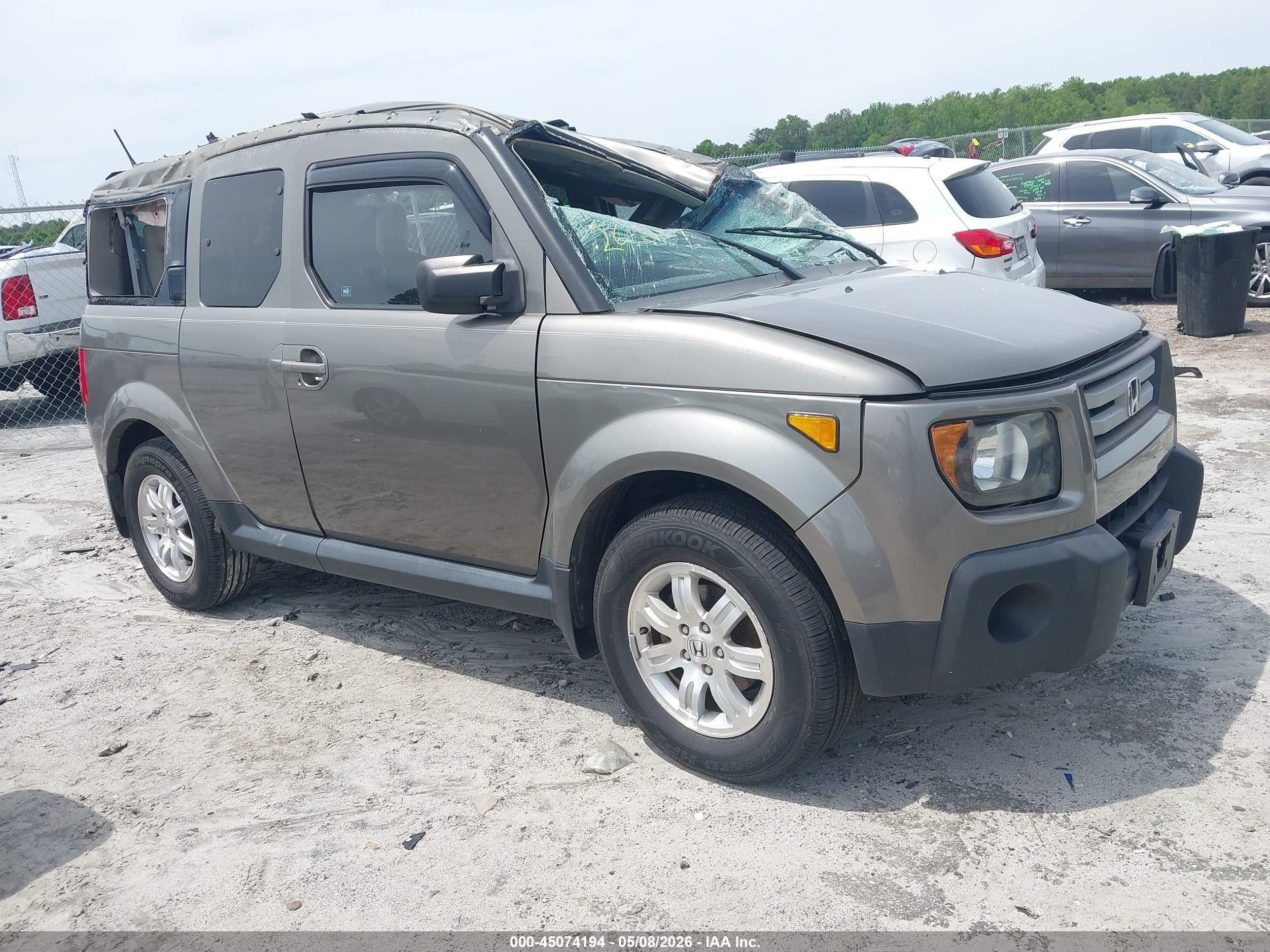 2008 Honda Element Ex Gray vin: 5J6YH18758L001121