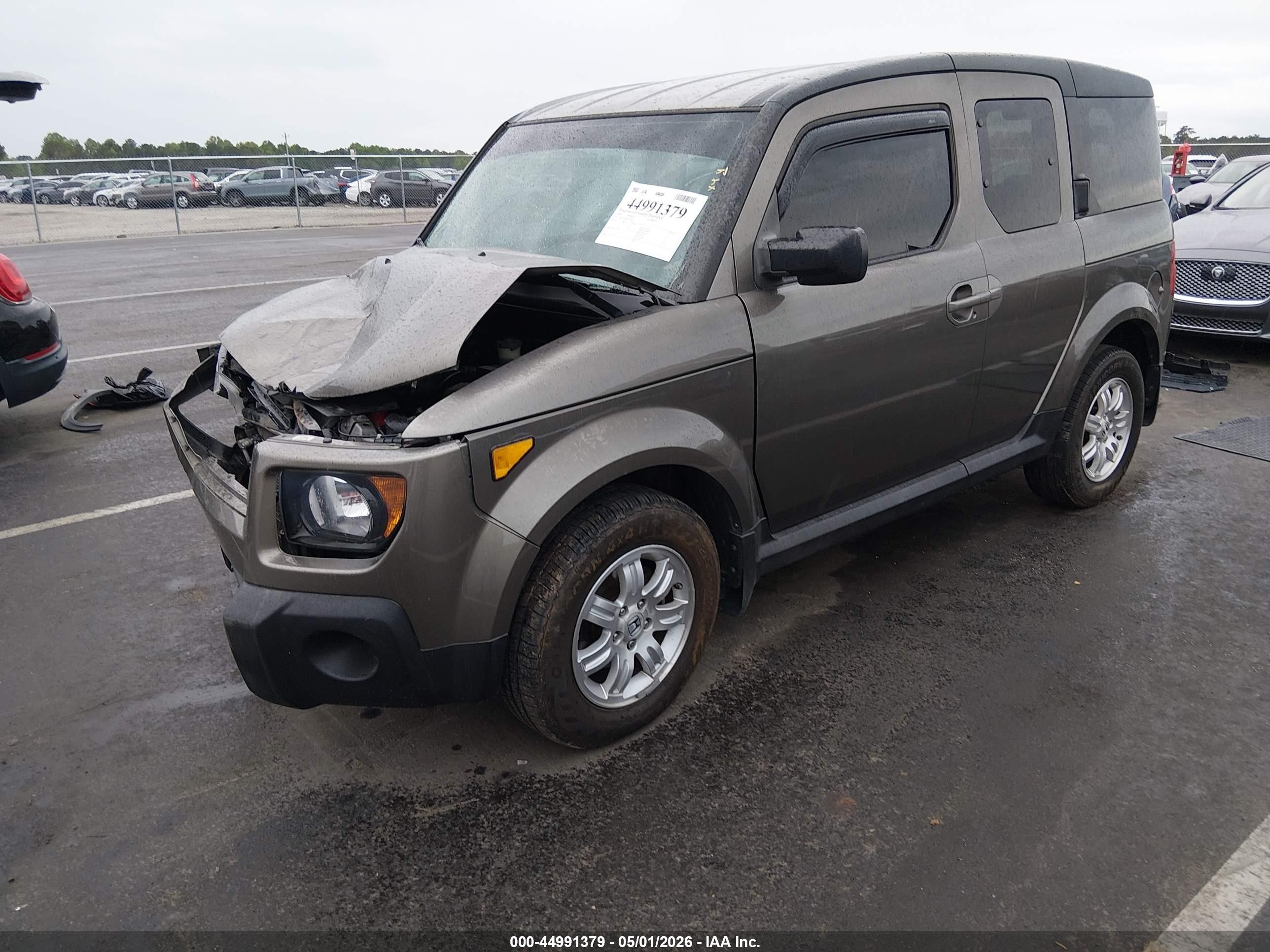 2008 Honda Element Ex Gray vin: 5J6YH18758L015536