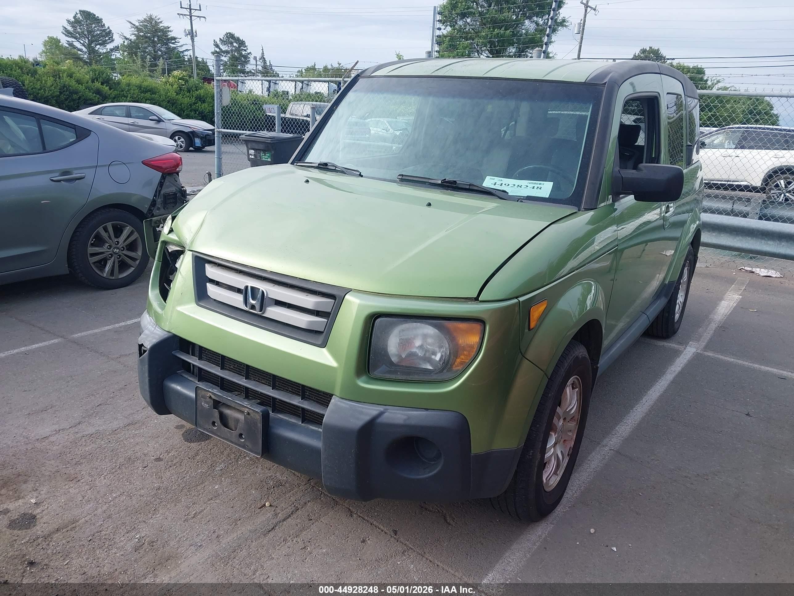 2008 Honda Element Ex Green vin: 5J6YH18768L002102