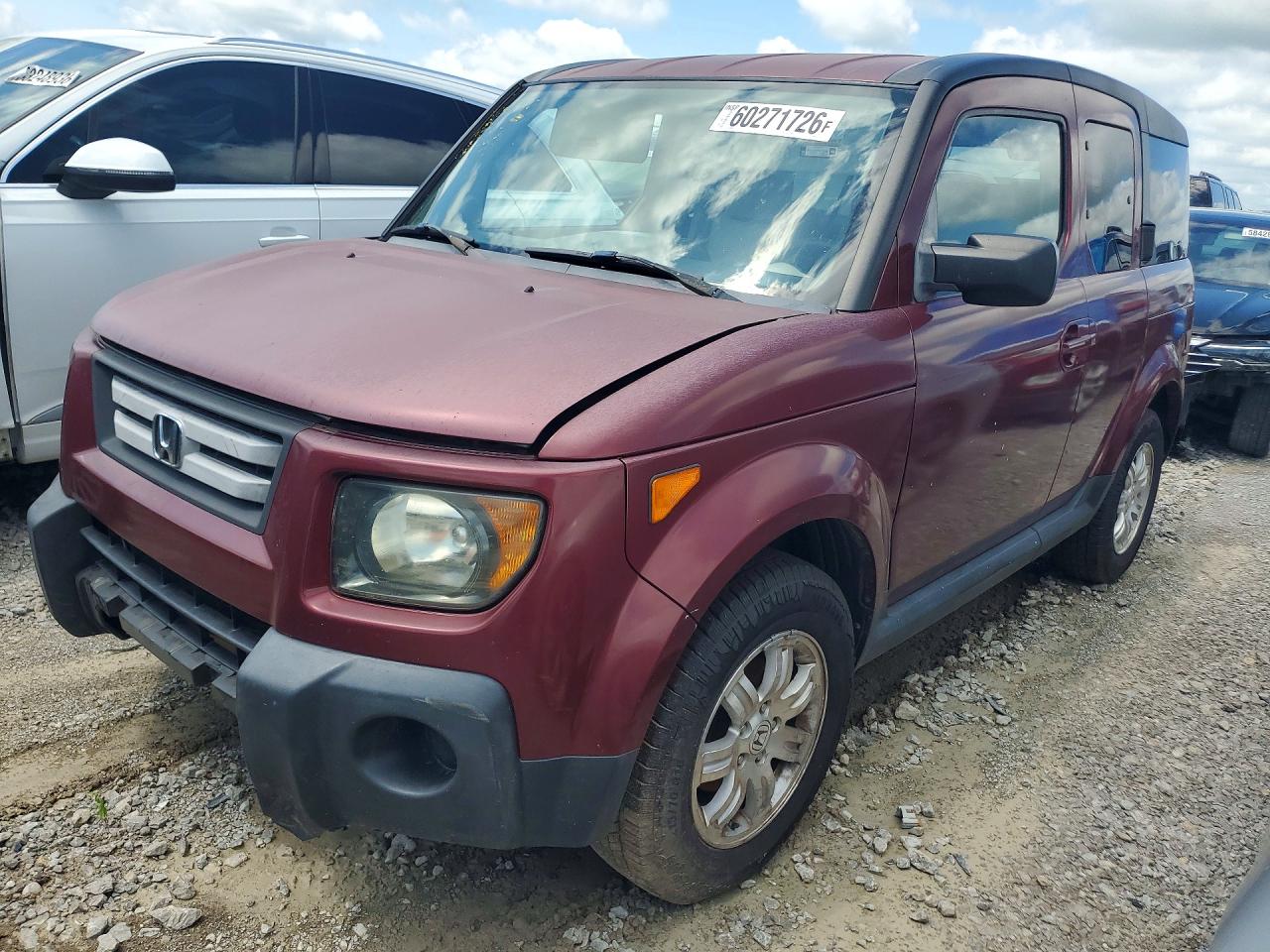 2007 Honda Element Ex Burgundy vin: 5J6YH18777L013155