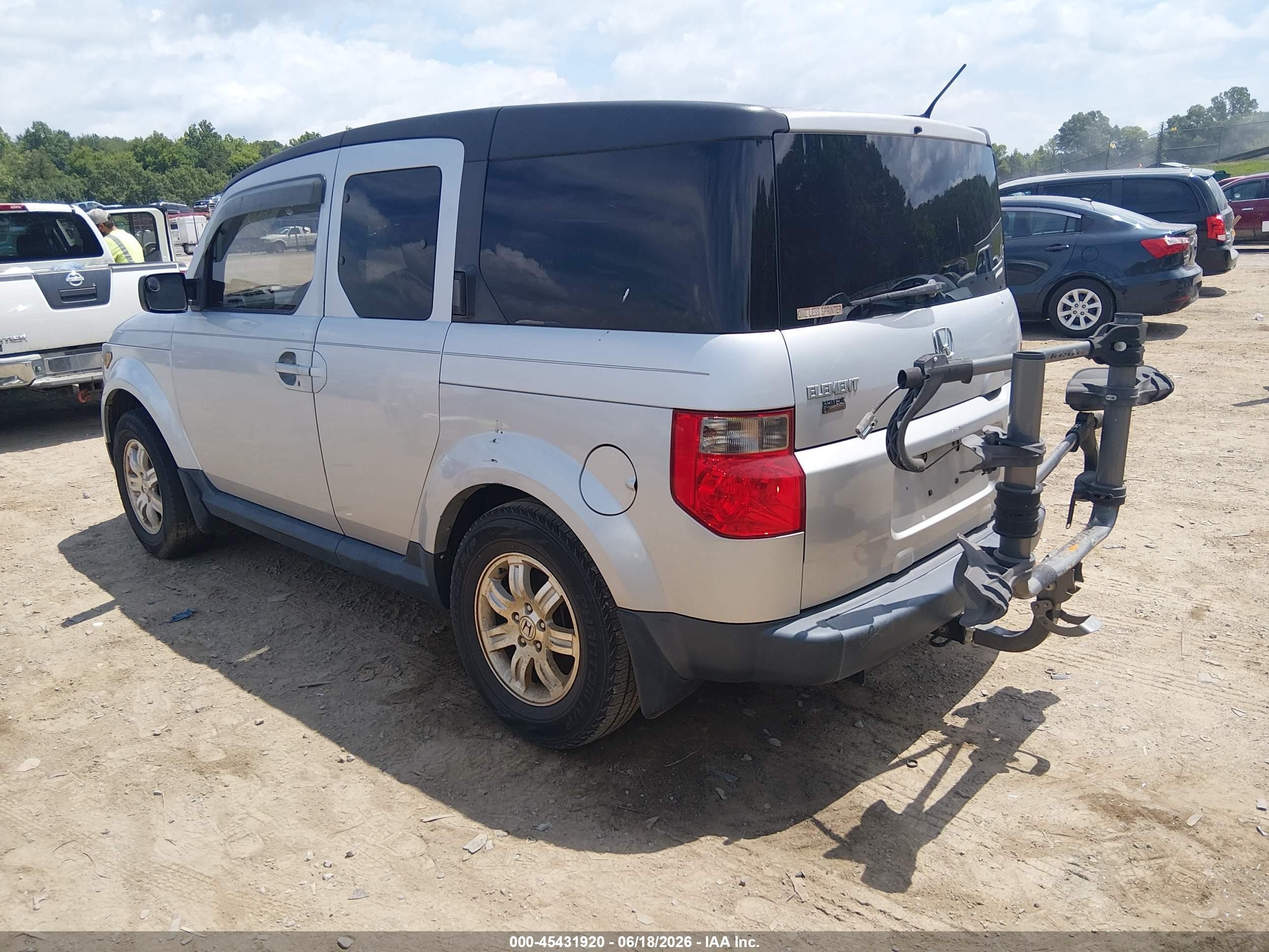 2007 Honda Element Ex Silver vin: 5J6YH18787L003282
