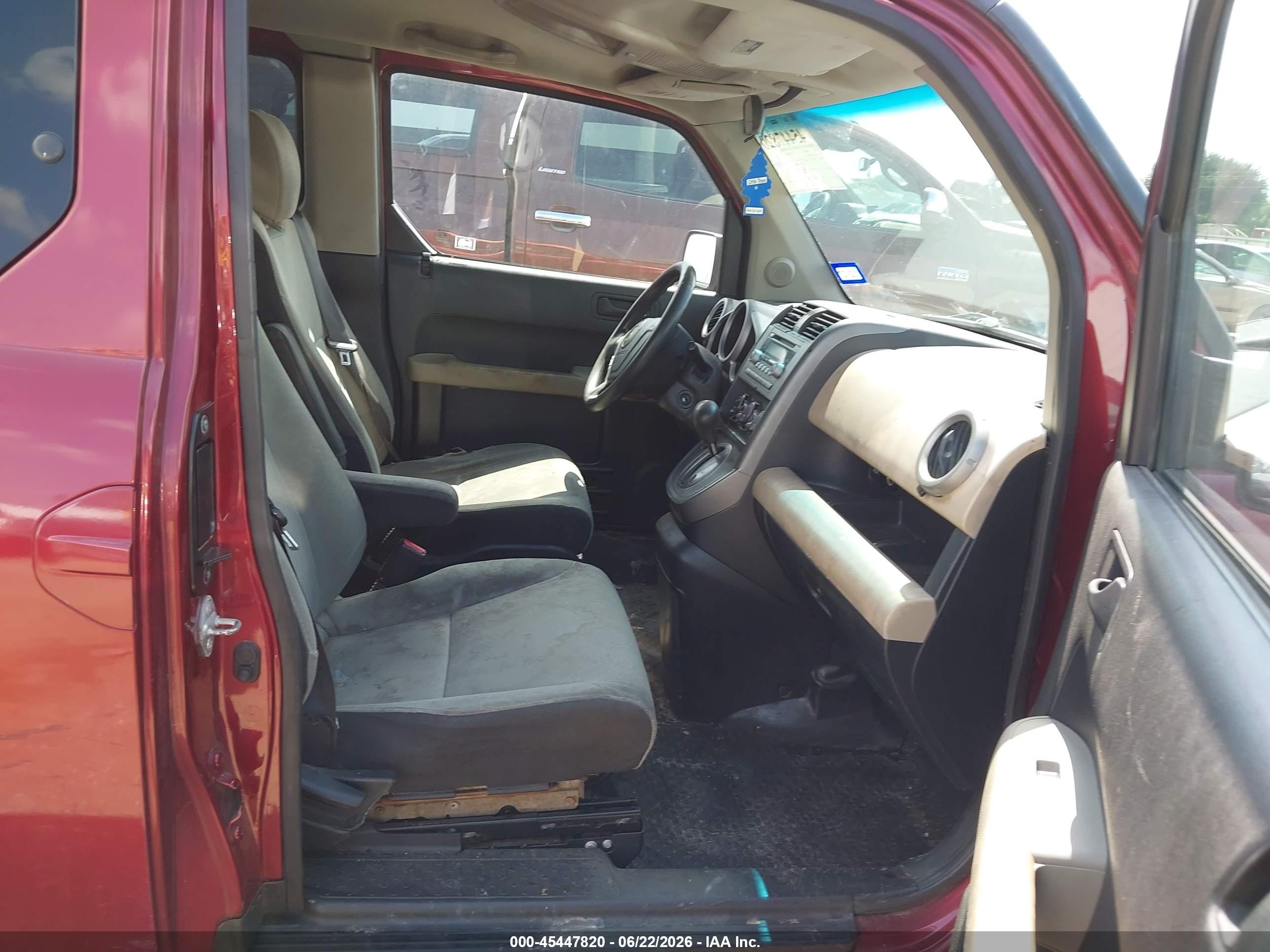 2007 Honda Element Ex Red vin: 5J6YH18787L006294
