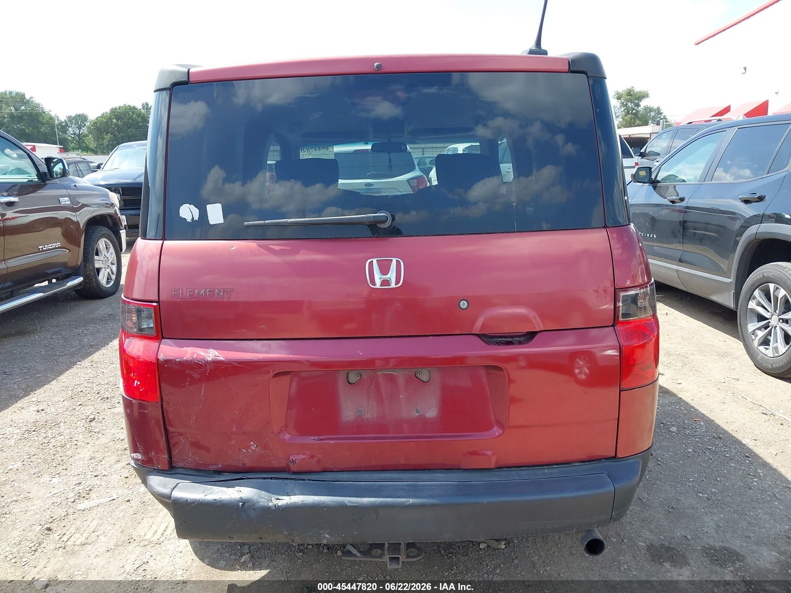 2007 Honda Element Ex Red vin: 5J6YH18787L006294