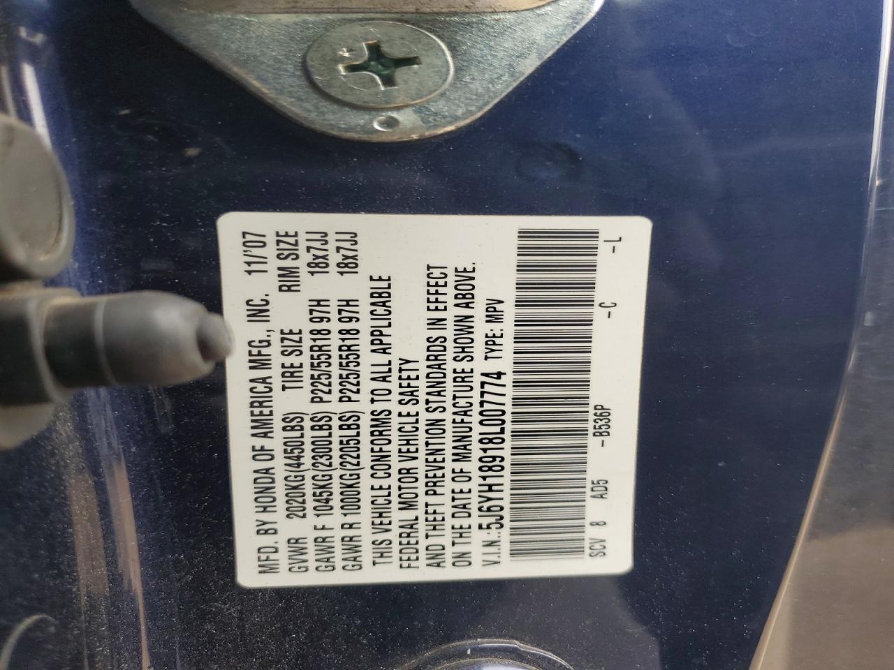 2008 Honda Element Sc Синий vin: 5J6YH18918L007774