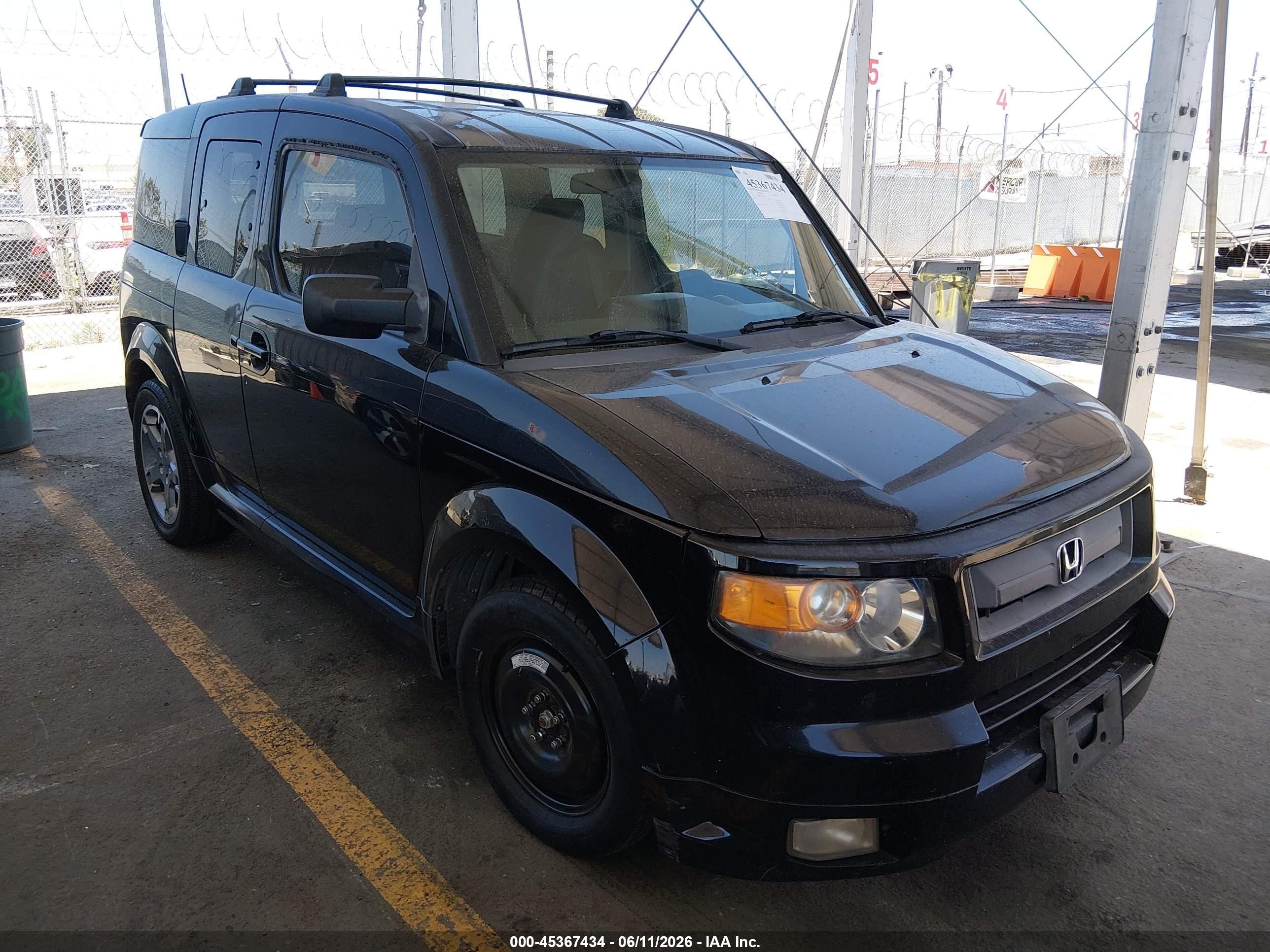 2007 Honda Element Sc Black vin: 5J6YH18927L005689